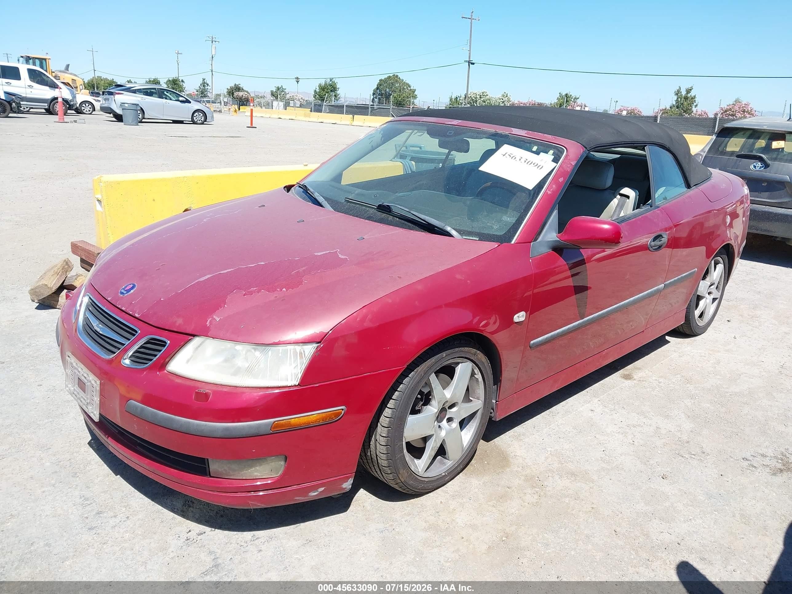 2005 Saab 9-3 Arc Красный vin: YS3FD75Y756013587