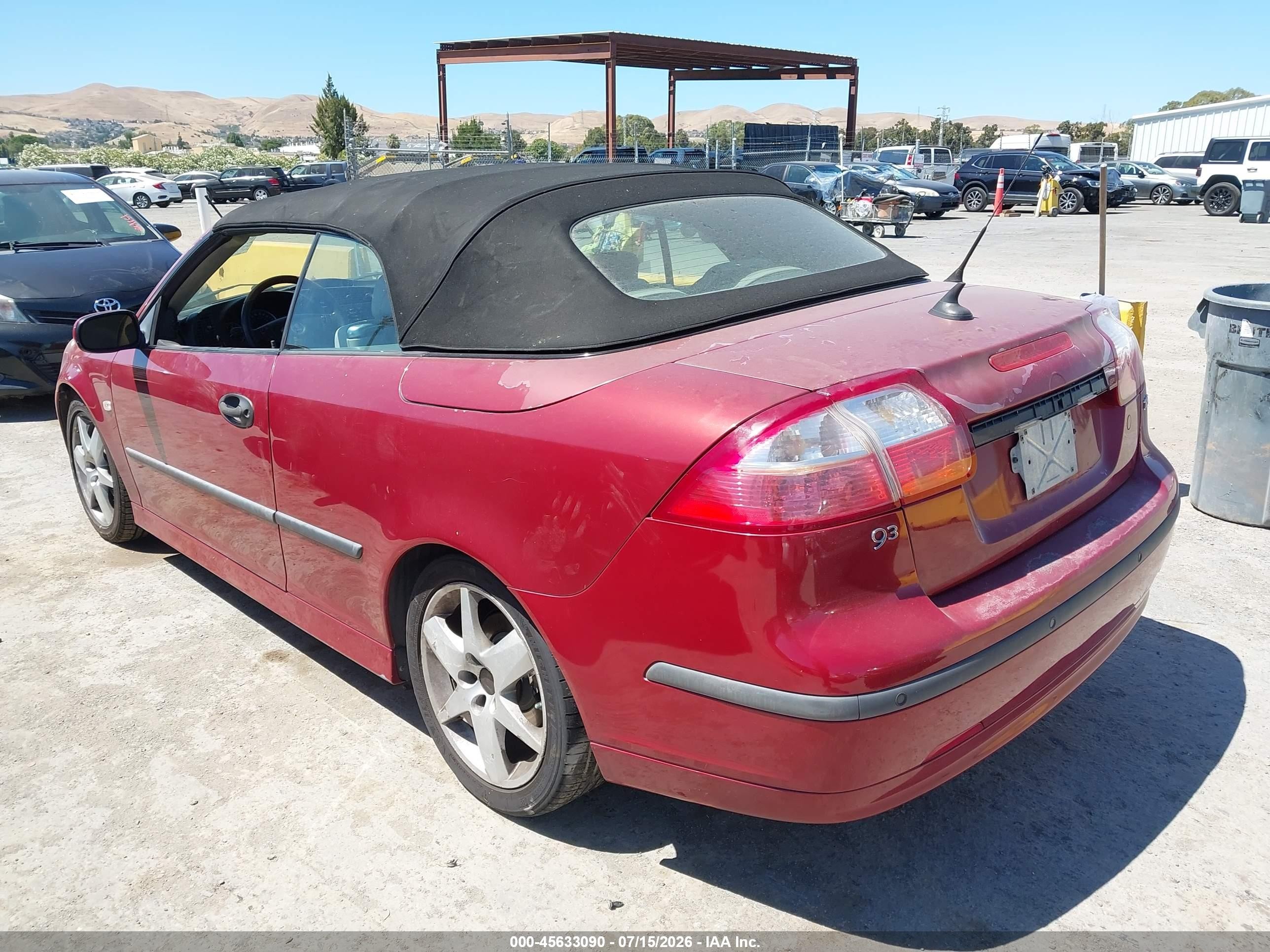 2005 Saab 9-3 Arc Красный vin: YS3FD75Y756013587
