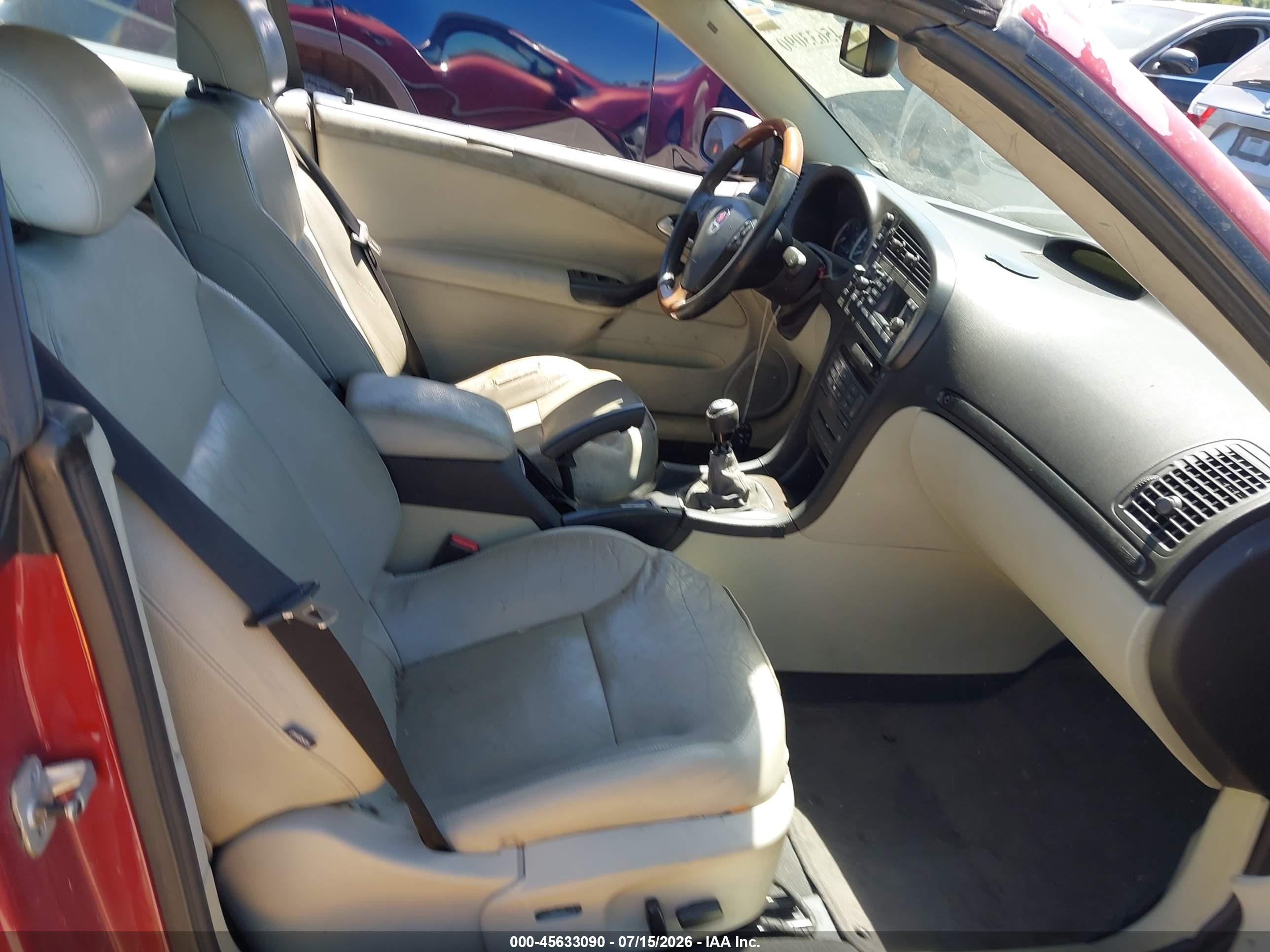 2005 Saab 9-3 Arc Красный vin: YS3FD75Y756013587
