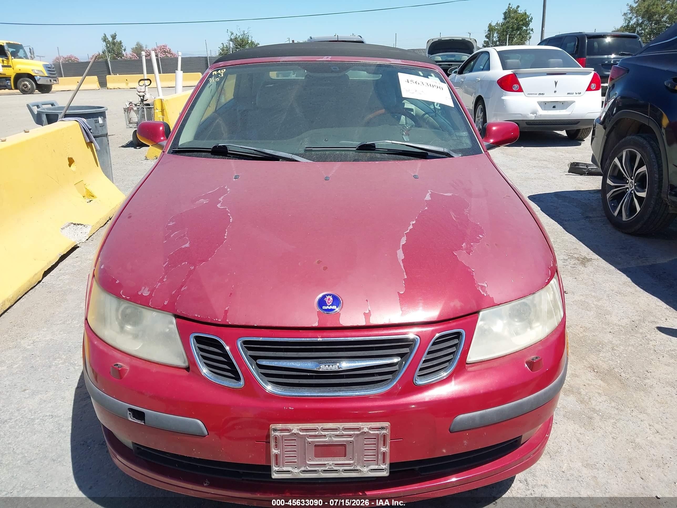 2005 Saab 9-3 Arc Красный vin: YS3FD75Y756013587