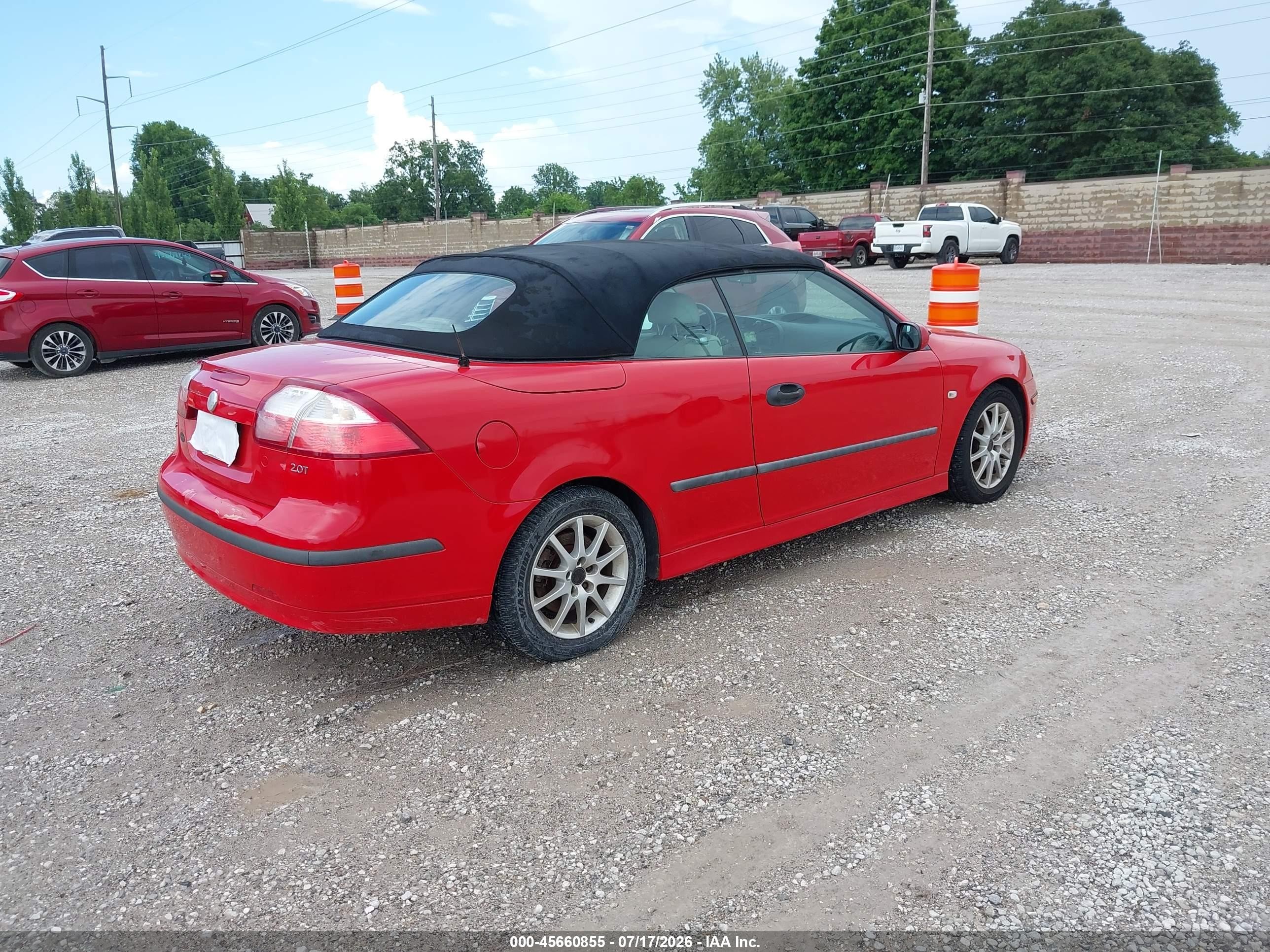 2005 Saab 9-3 Arc Красный vin: YS3FD79Y056002845