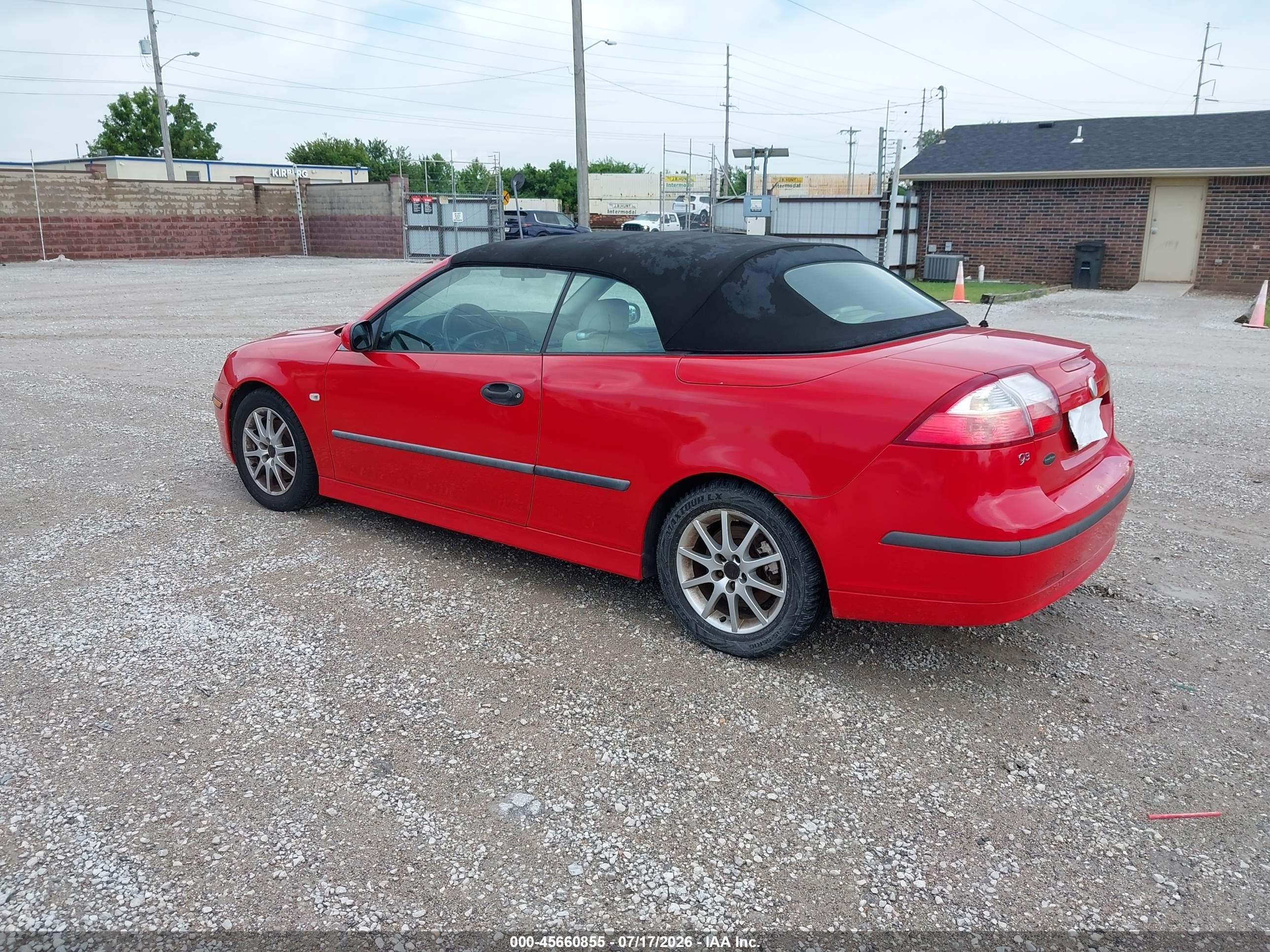2005 Saab 9-3 Arc Красный vin: YS3FD79Y056002845