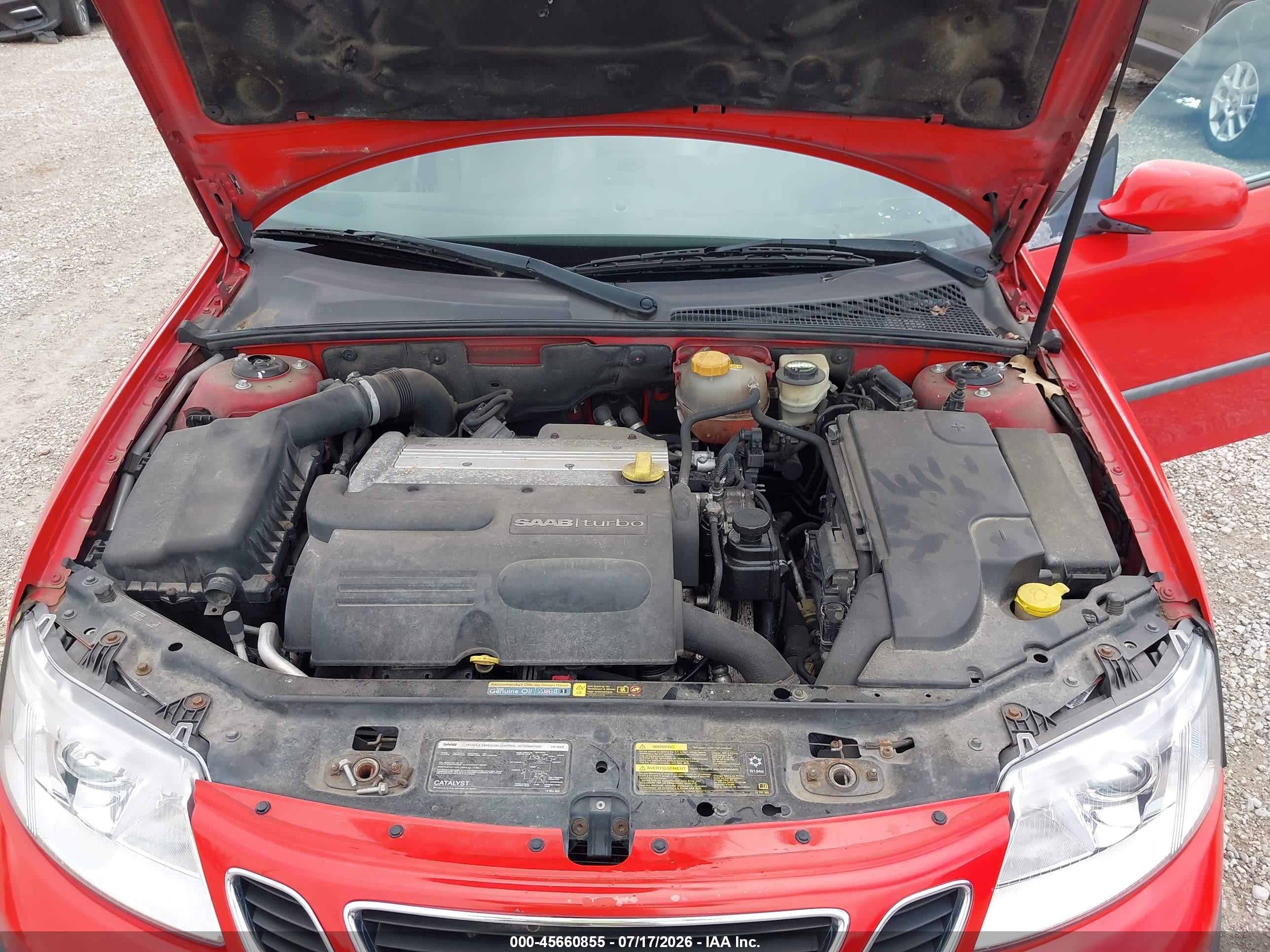 2005 Saab 9-3 Arc Красный vin: YS3FD79Y056002845