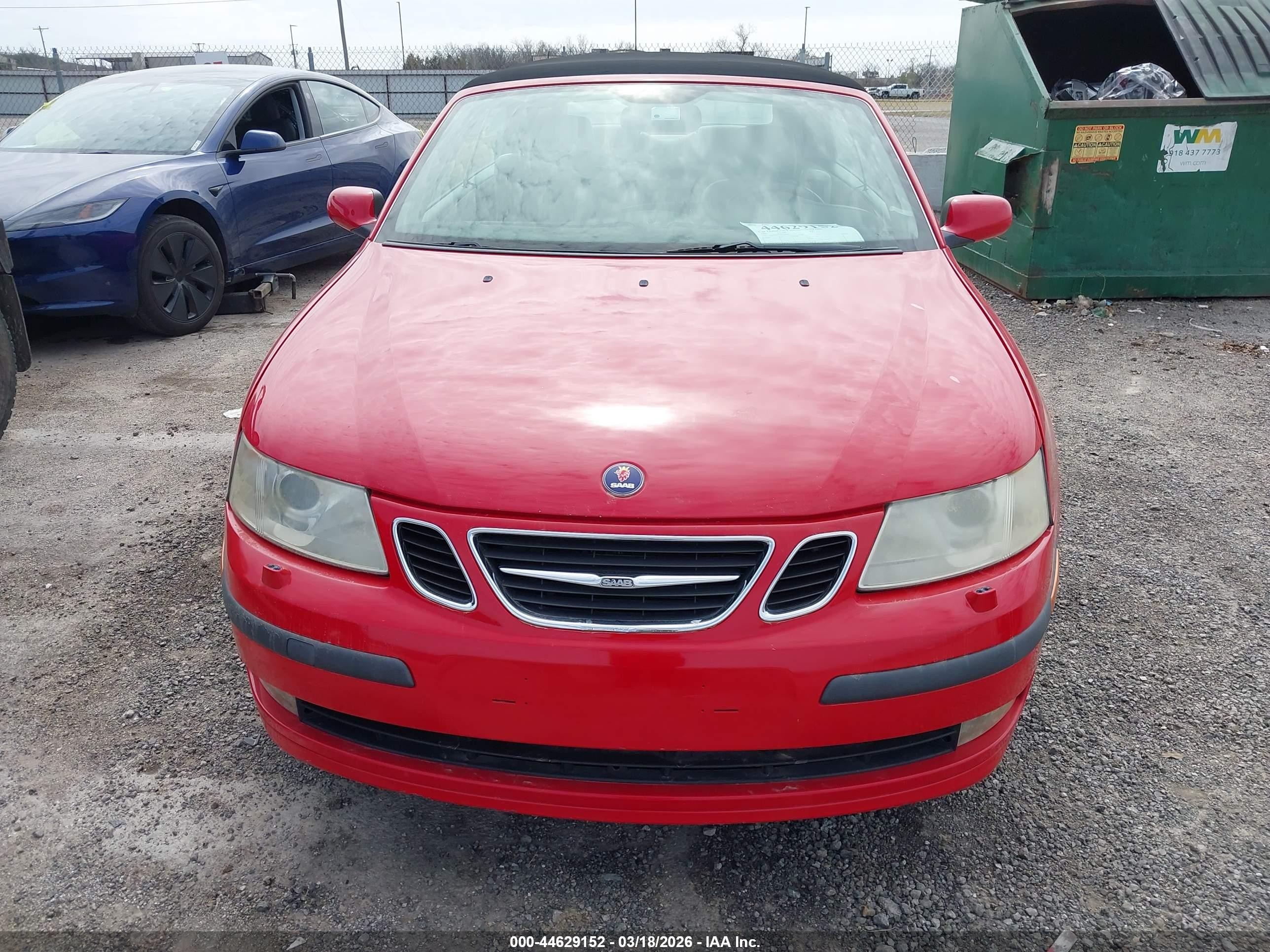 2006 Saab 9-3 2.0t Red vin: YS3FD79Y066103935