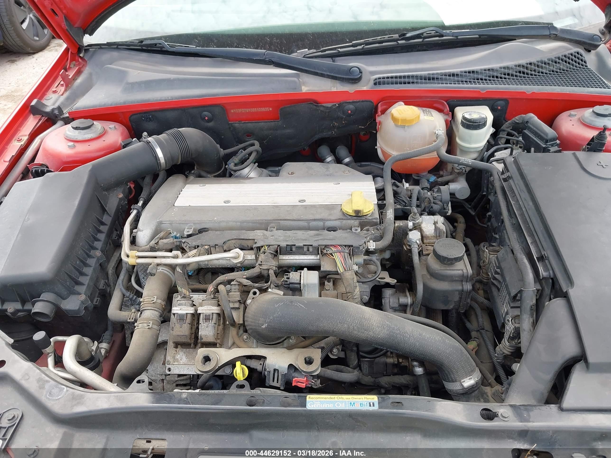 2006 Saab 9-3 2.0t Red vin: YS3FD79Y066103935