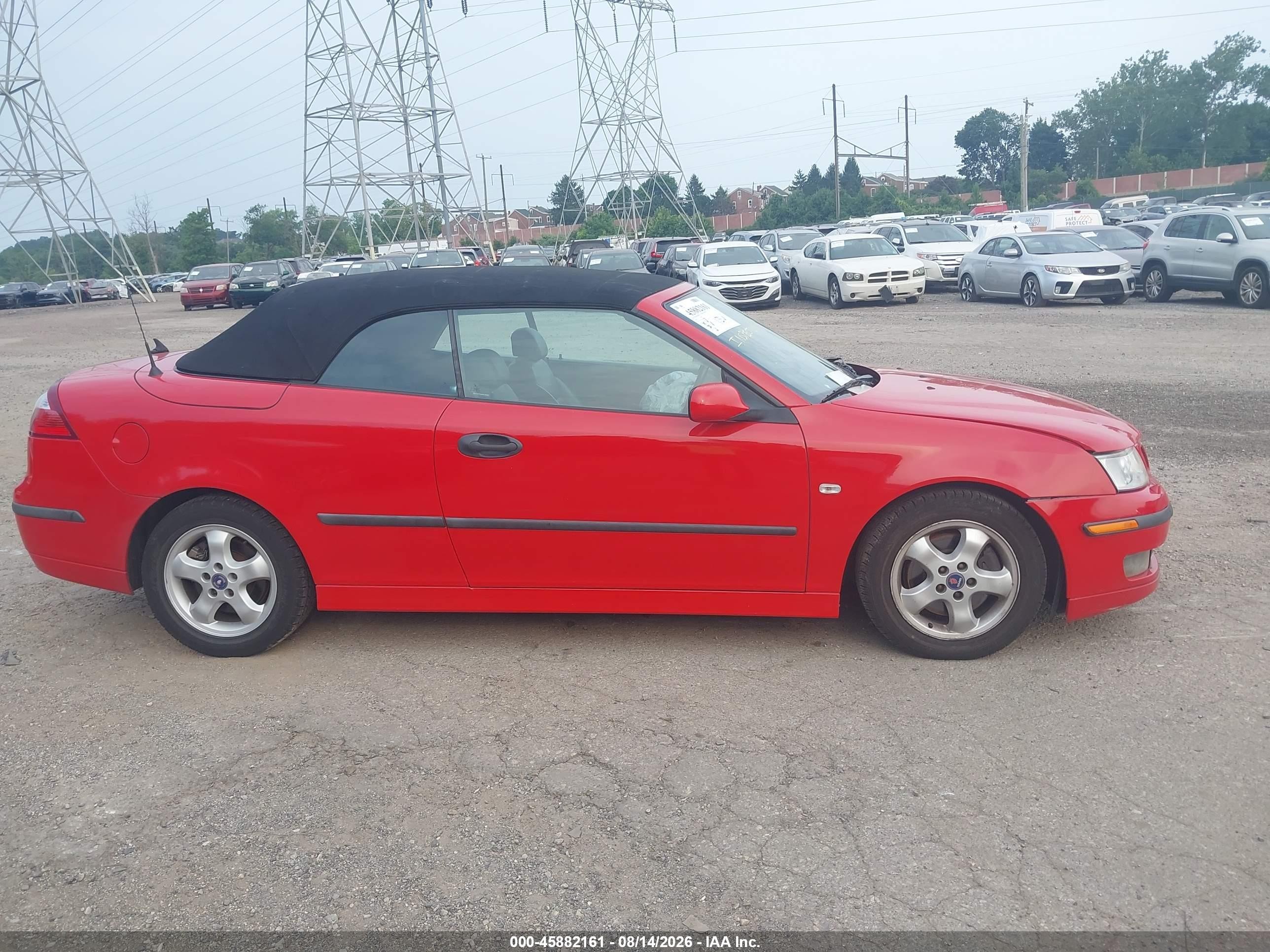 2004 Saab 9-3 Arc Красный vin: YS3FD79Y146007728