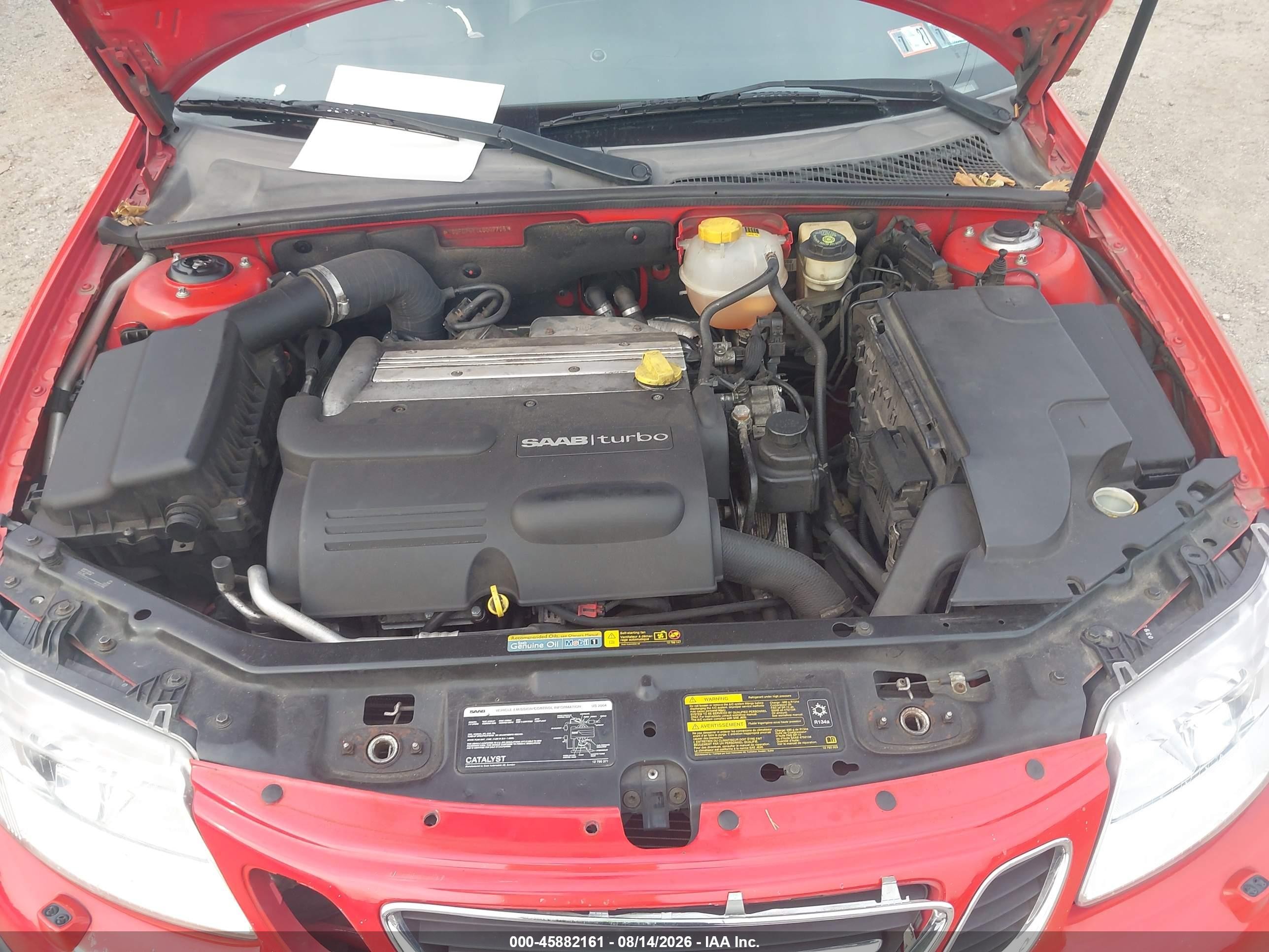 2004 Saab 9-3 Arc Красный vin: YS3FD79Y146007728