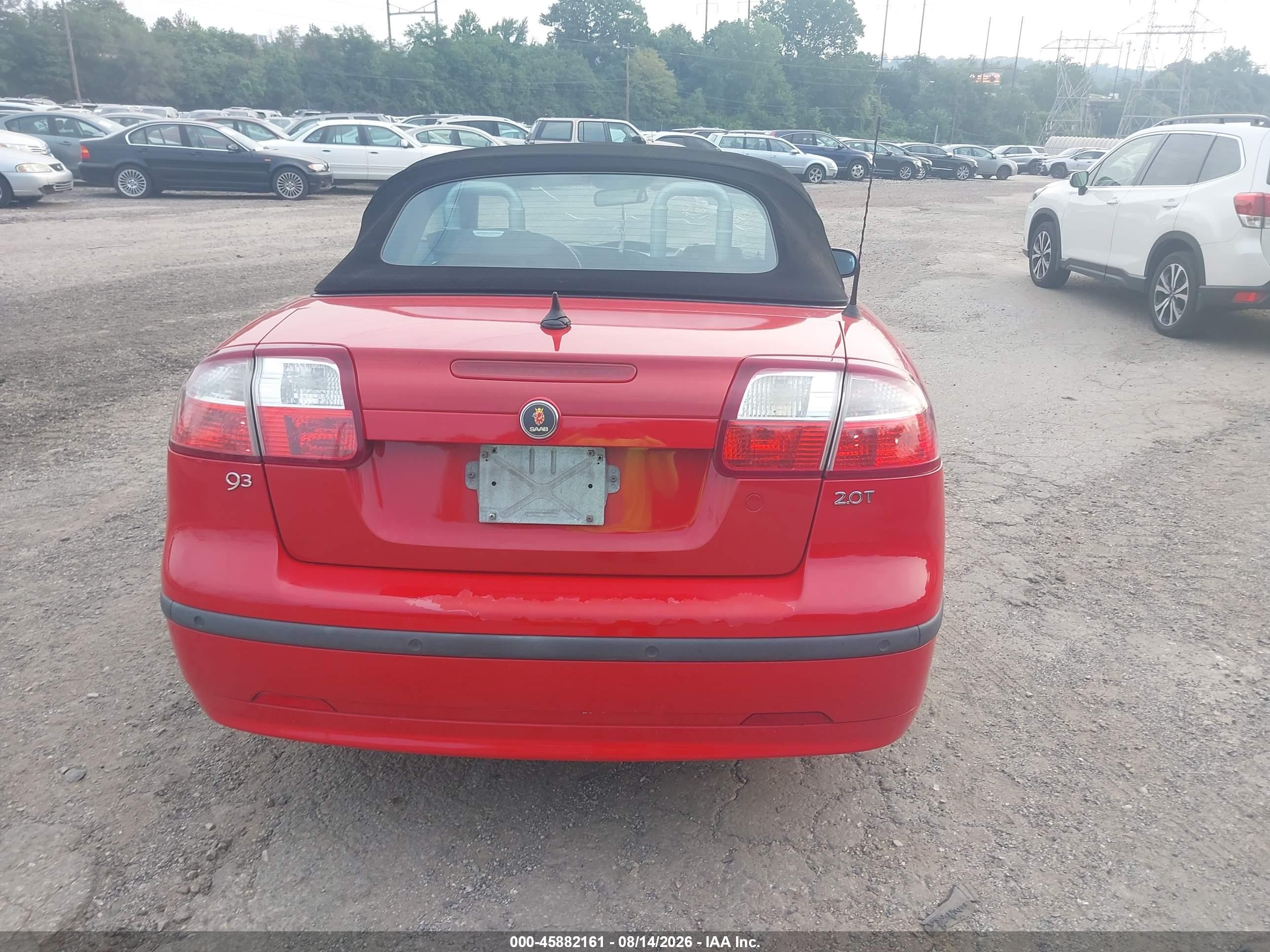 2004 Saab 9-3 Arc Красный vin: YS3FD79Y146007728