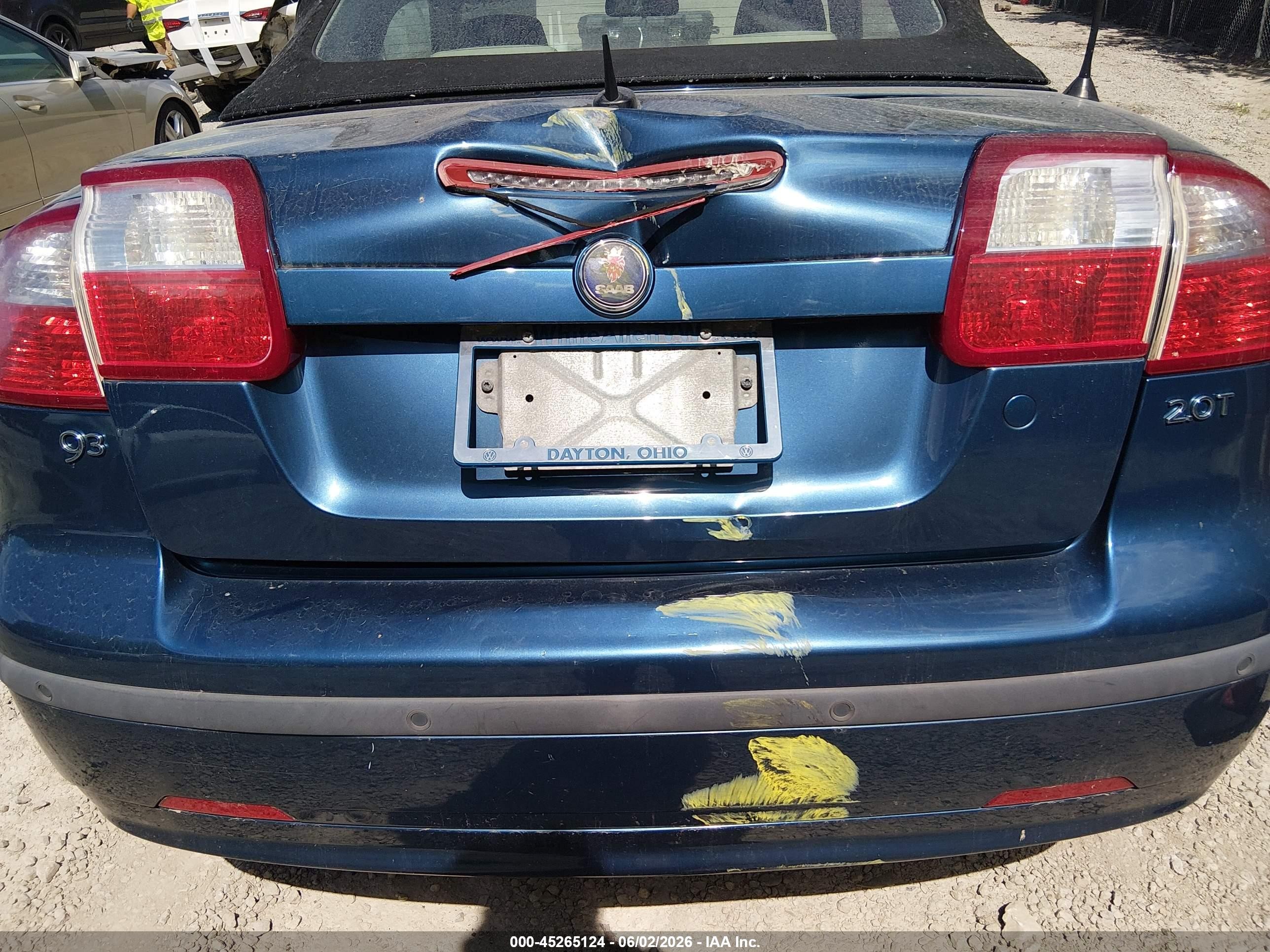2007 Saab 9-3 2.0t Blue vin: YS3FD79Y276003224