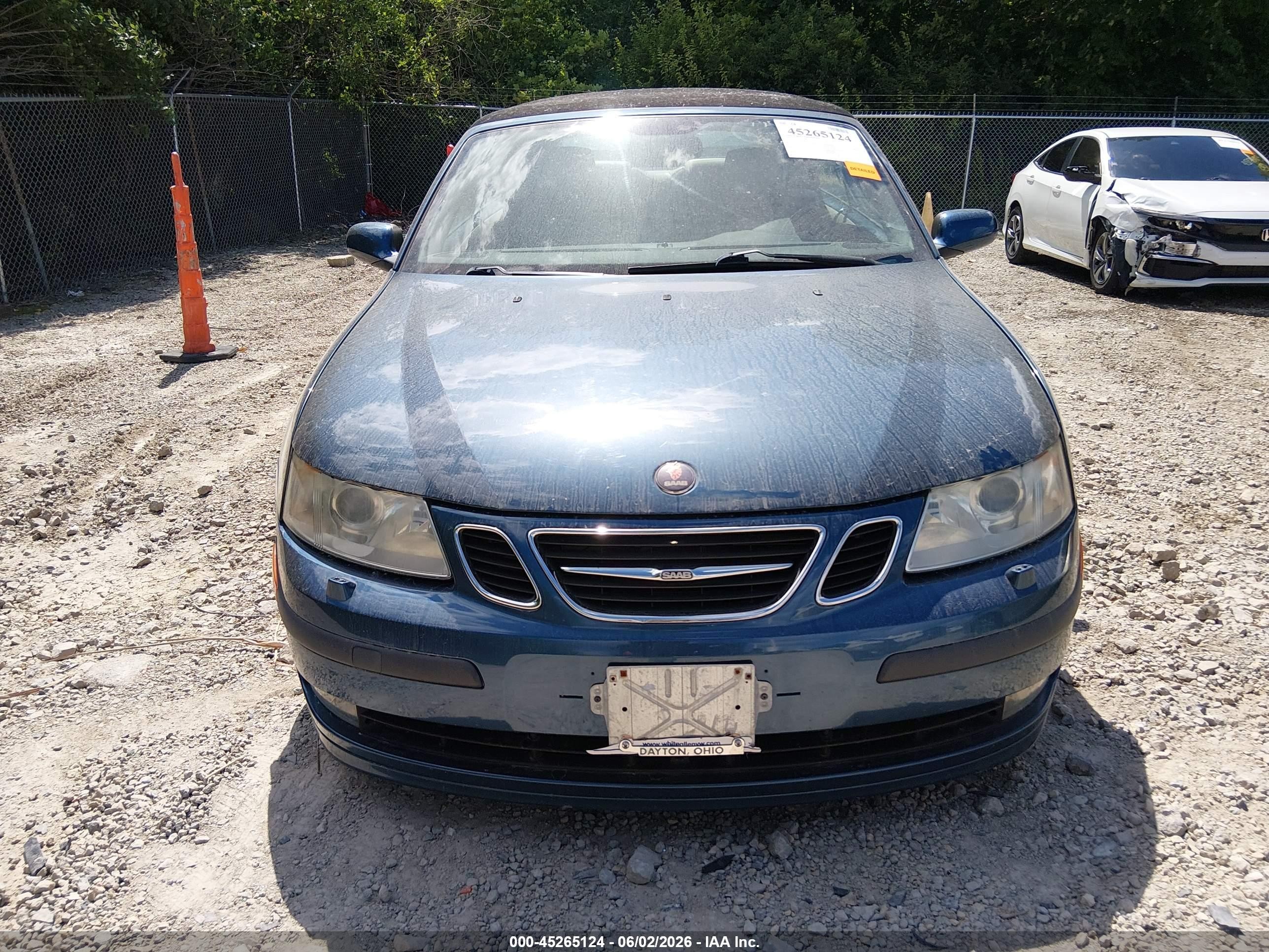 2007 Saab 9-3 2.0t Blue vin: YS3FD79Y276003224