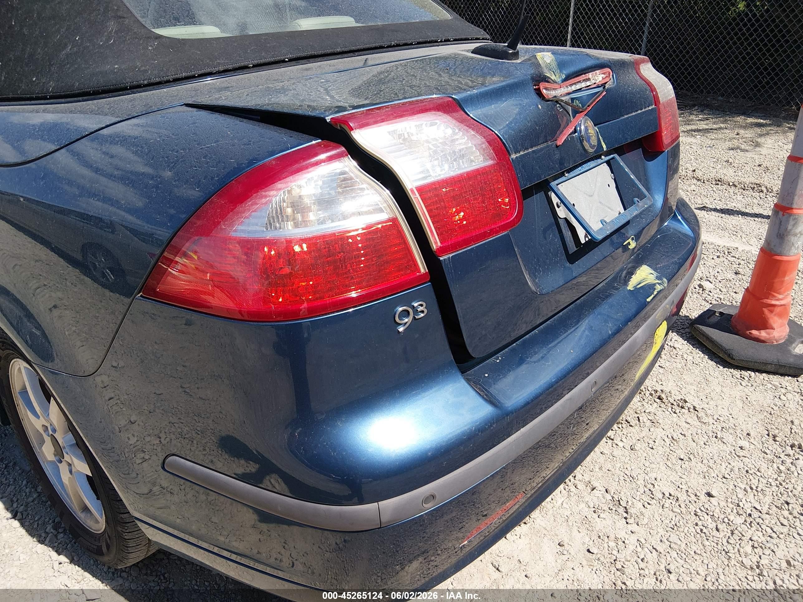 2007 Saab 9-3 2.0t Blue vin: YS3FD79Y276003224