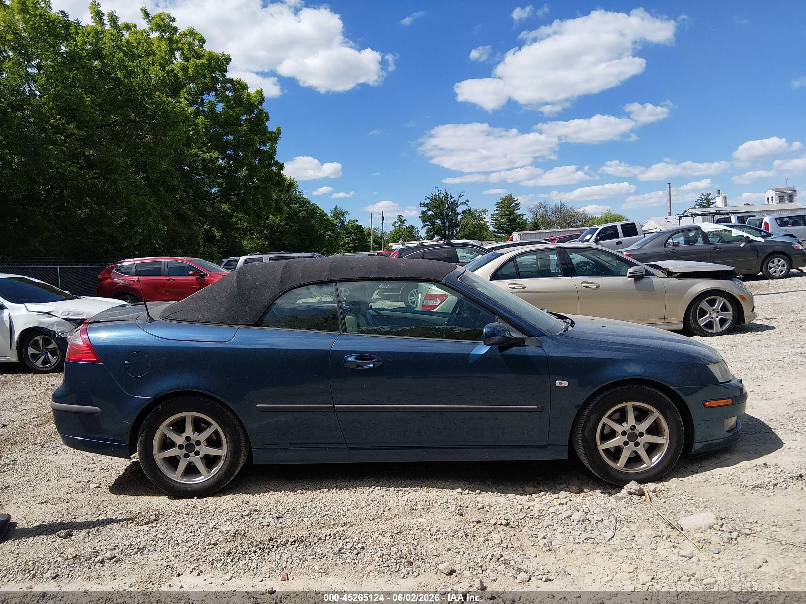 2007 Saab 9-3 2.0t Blue vin: YS3FD79Y276003224