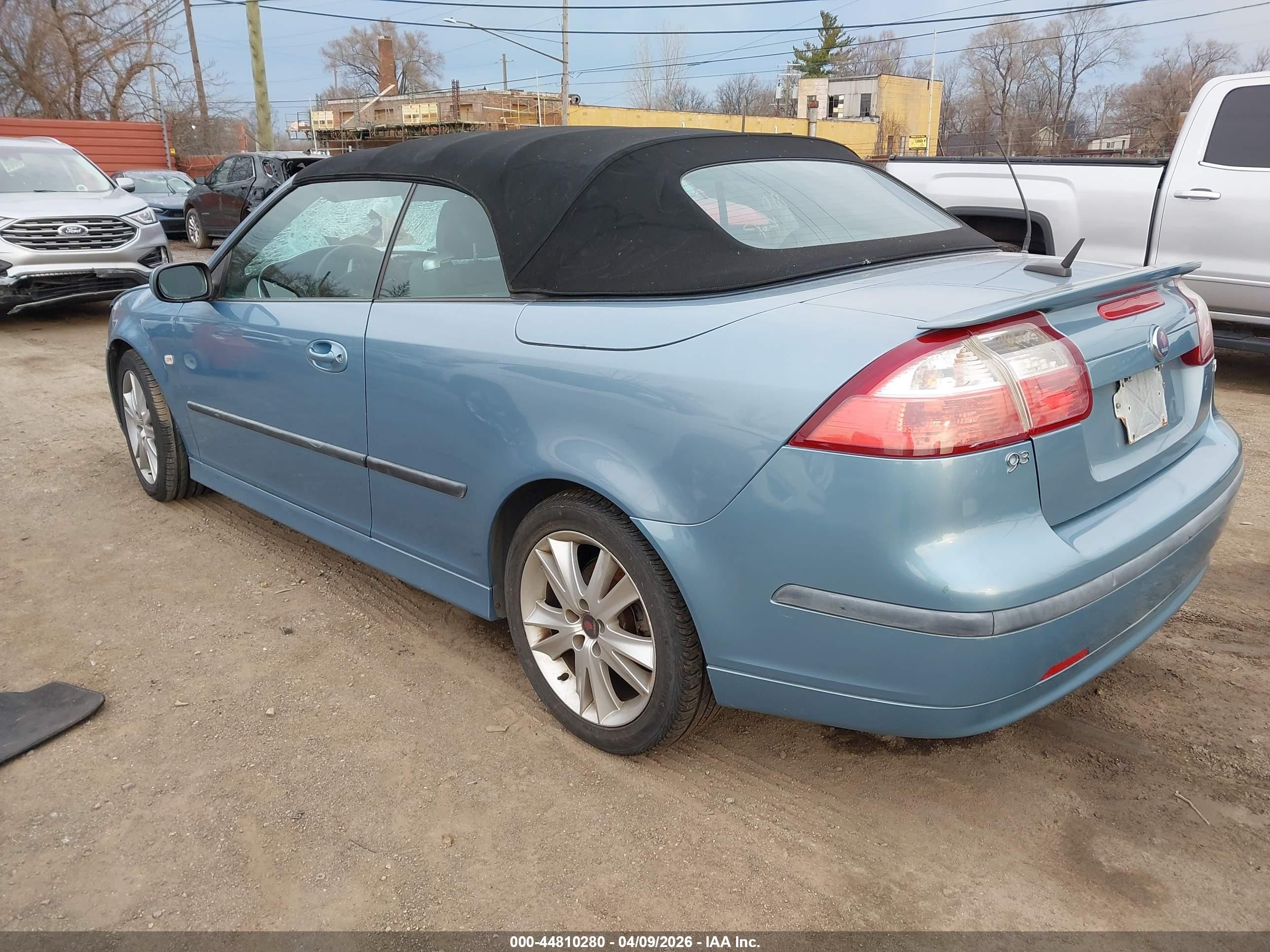 2007 Saab 9-3 2.0t Синий vin: YS3FD79Y776109362