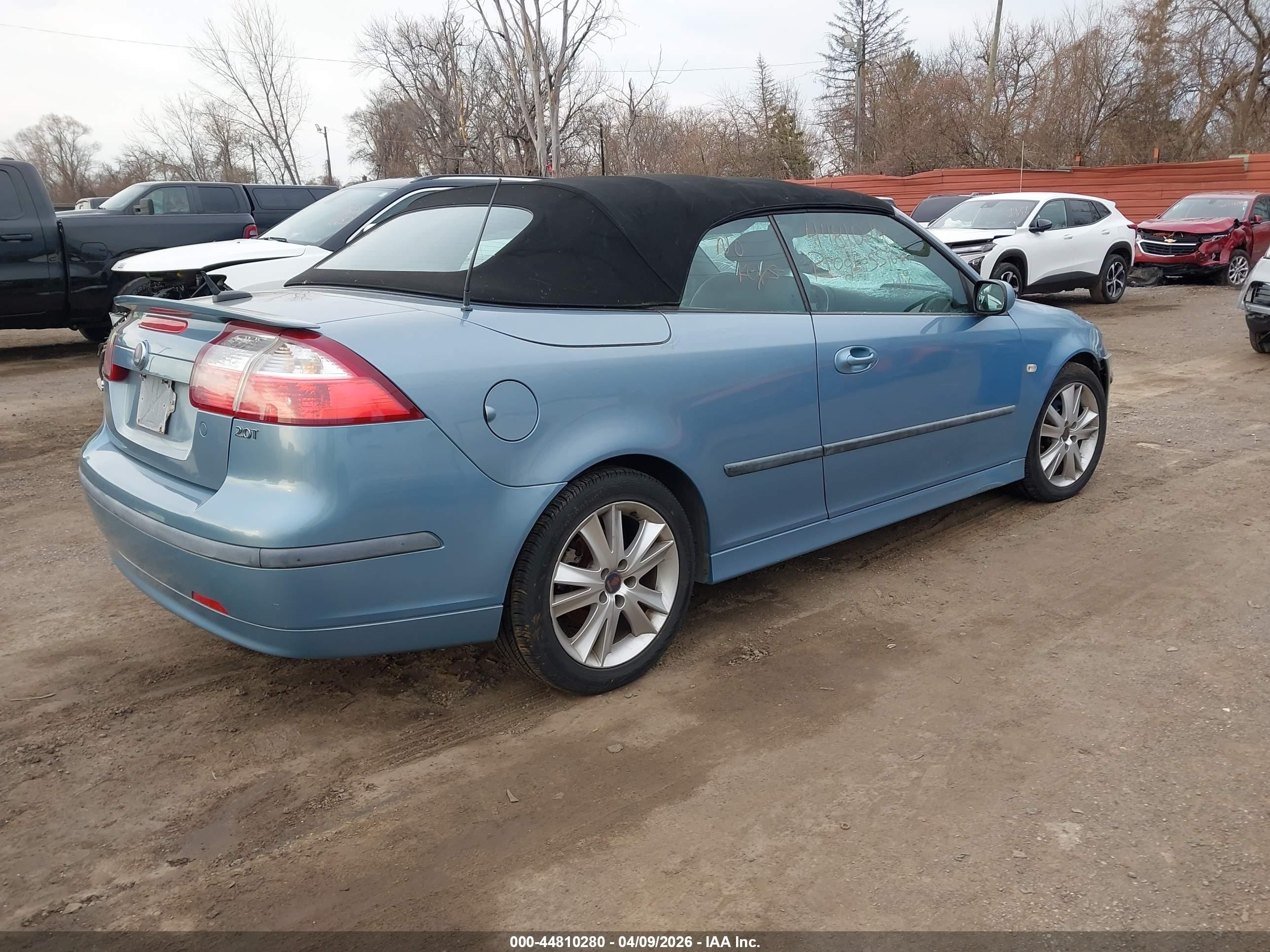 2007 Saab 9-3 2.0t Синий vin: YS3FD79Y776109362