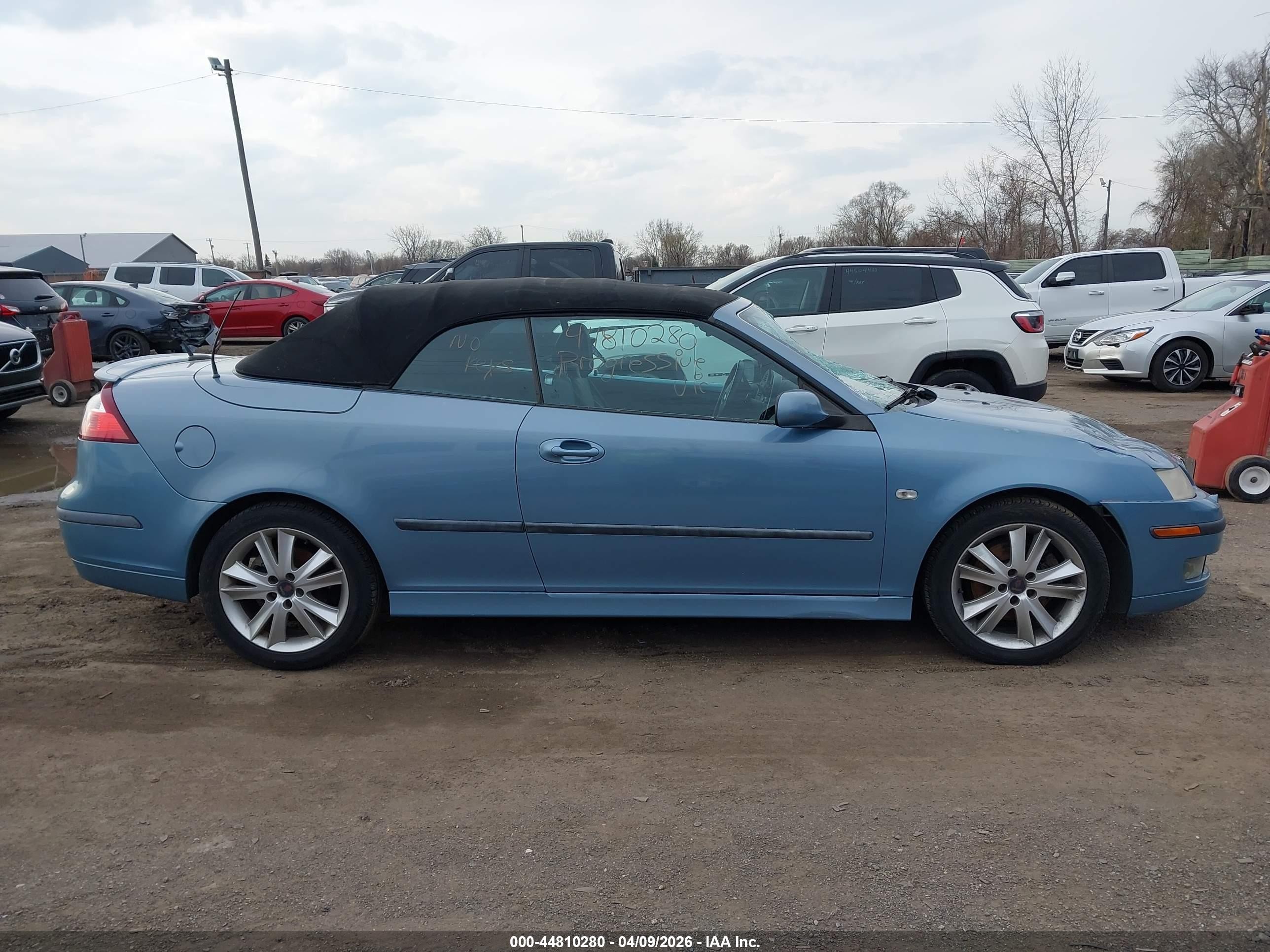 2007 Saab 9-3 2.0t Синий vin: YS3FD79Y776109362