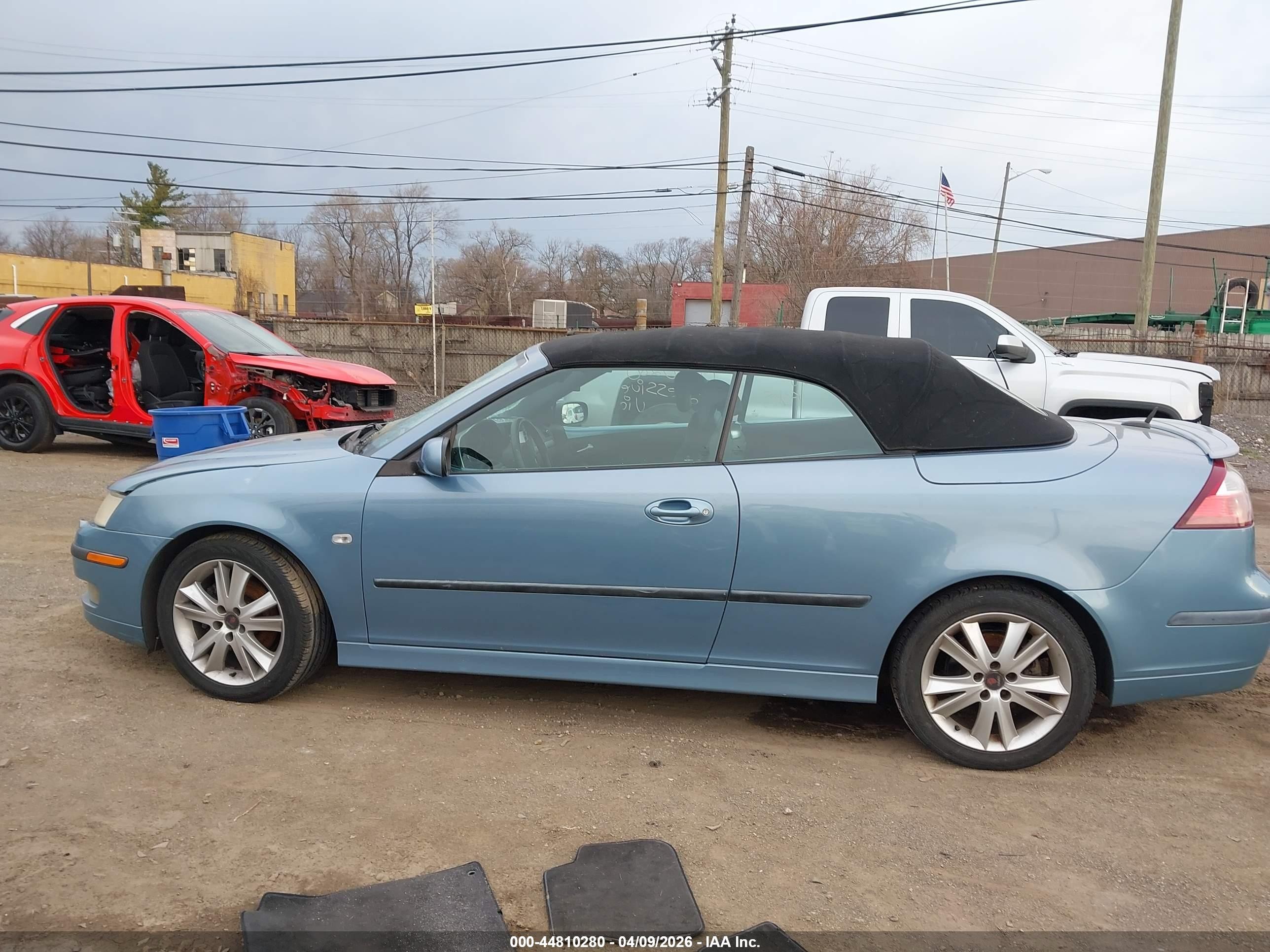 2007 Saab 9-3 2.0t Синий vin: YS3FD79Y776109362