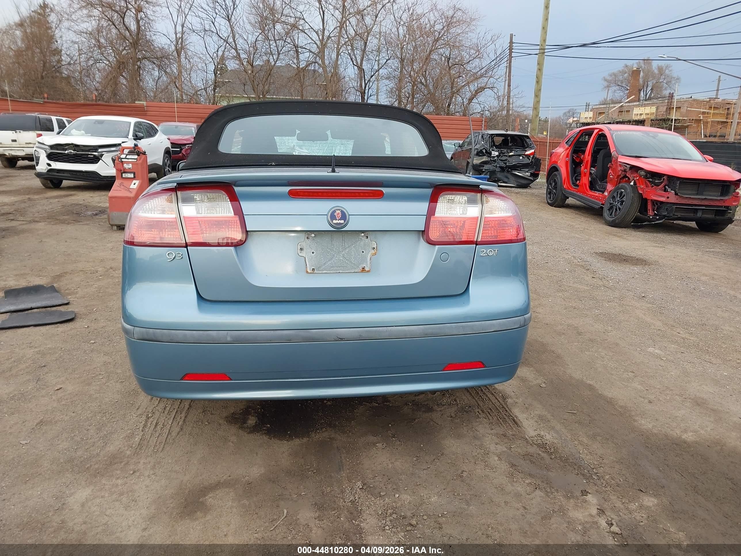 2007 Saab 9-3 2.0t Синий vin: YS3FD79Y776109362