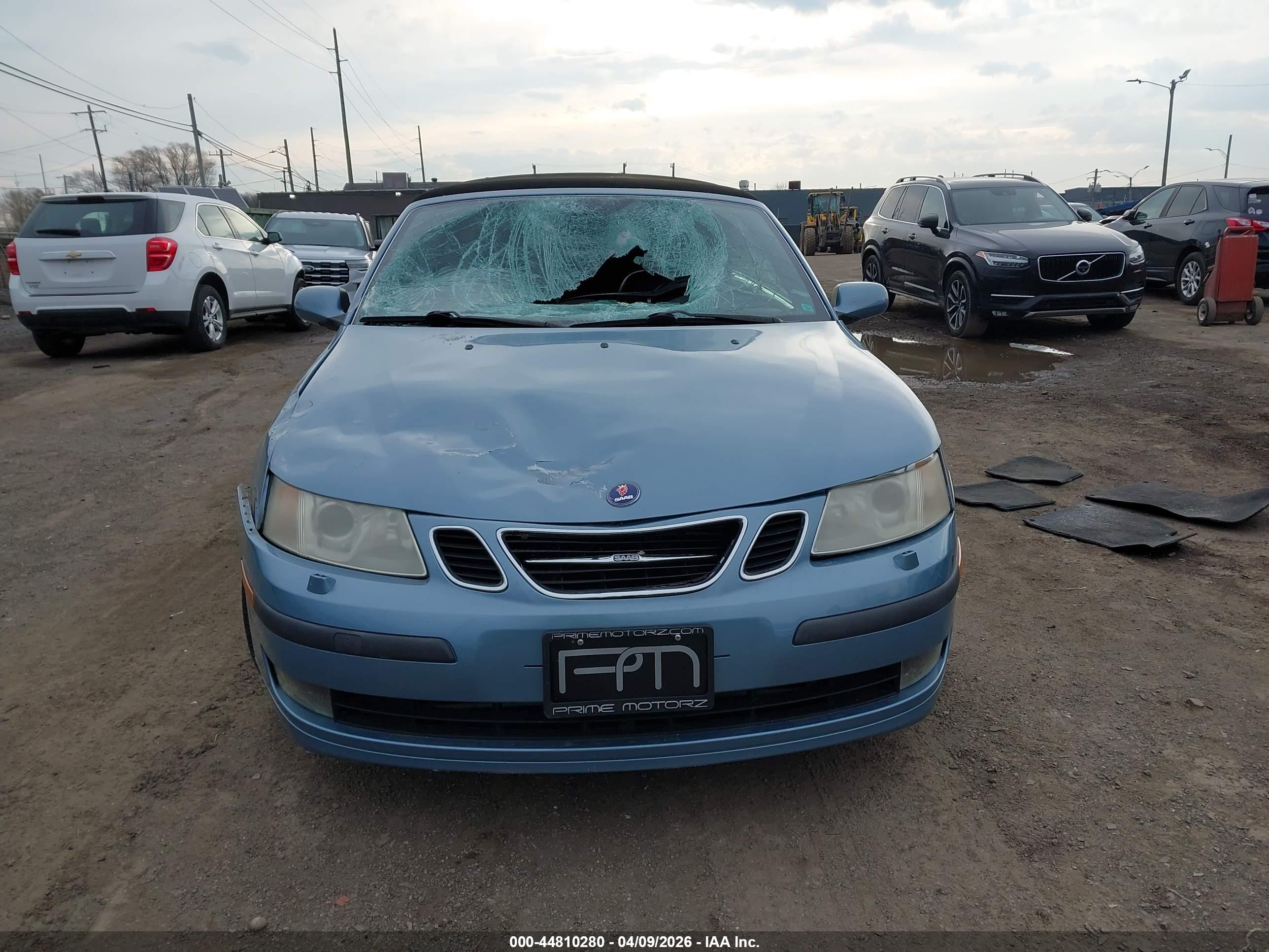 2007 Saab 9-3 2.0t Синий vin: YS3FD79Y776109362