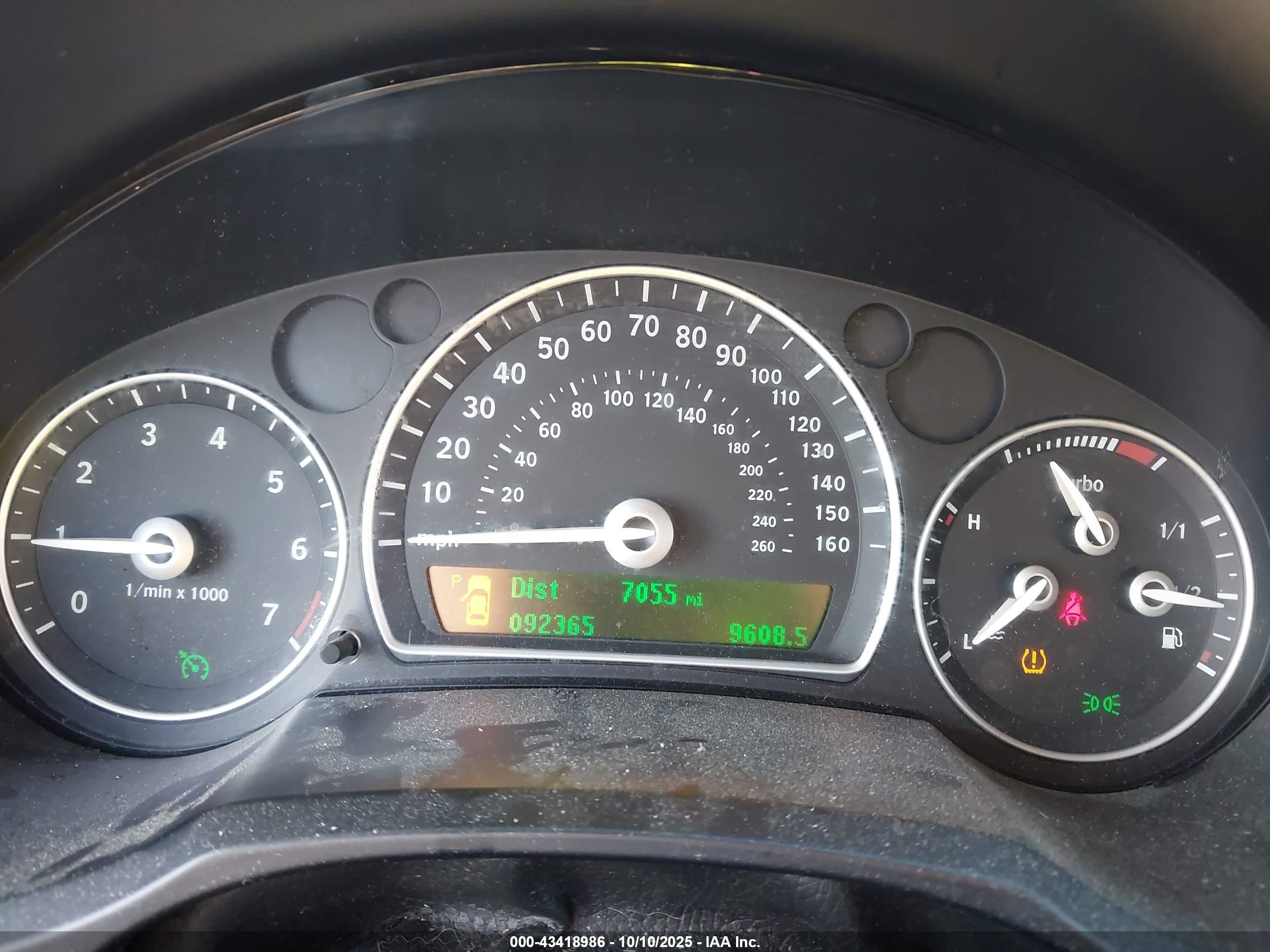 2010 Saab 9-3   Gray vin: YS3FE7CY9A6001127
