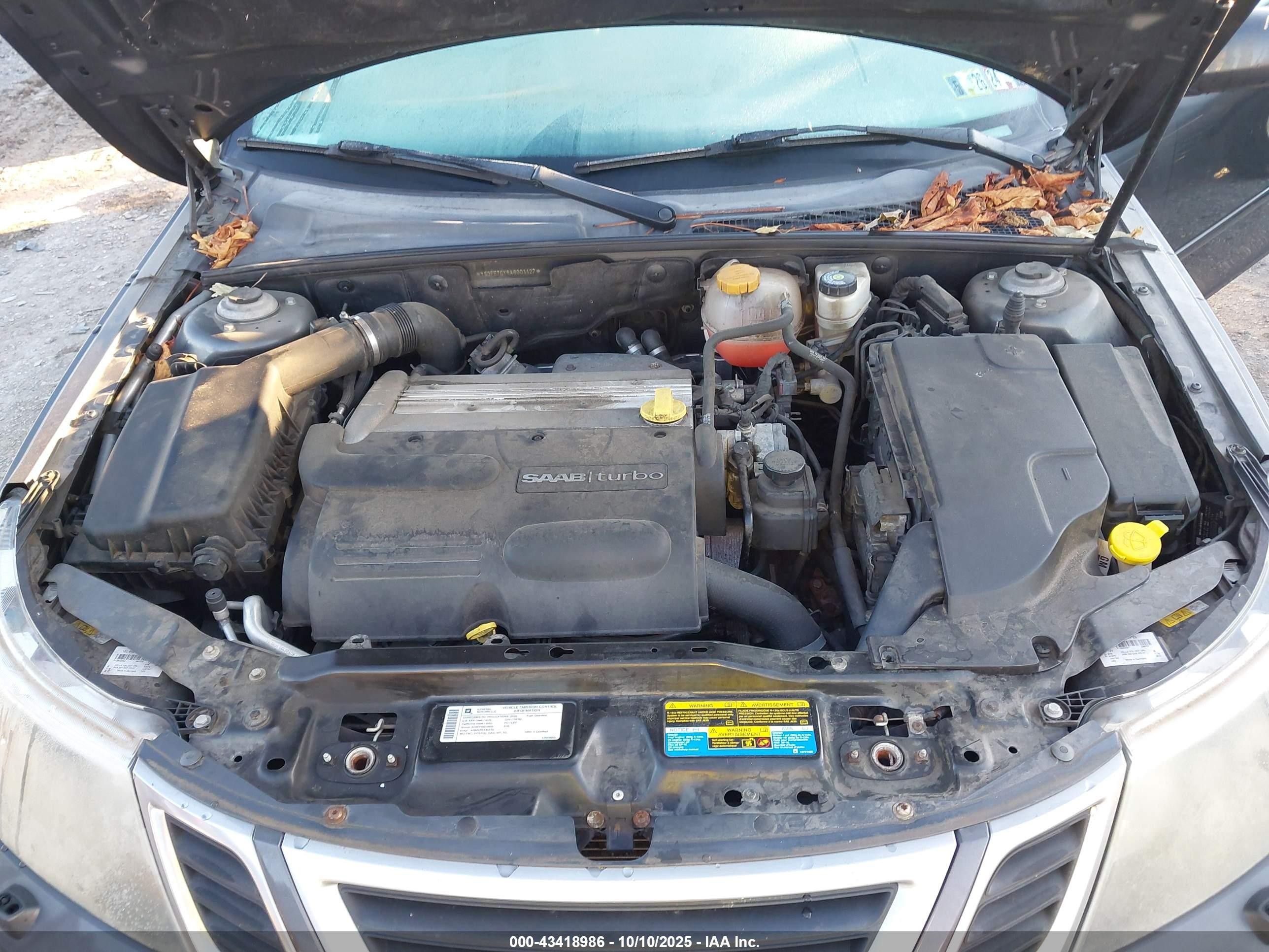 2010 Saab 9-3   Gray vin: YS3FE7CY9A6001127