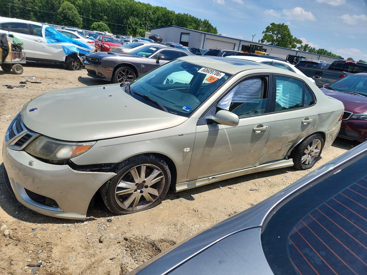2008 Saab 9-3 Aero Beige vin: YS3FH41U581106521