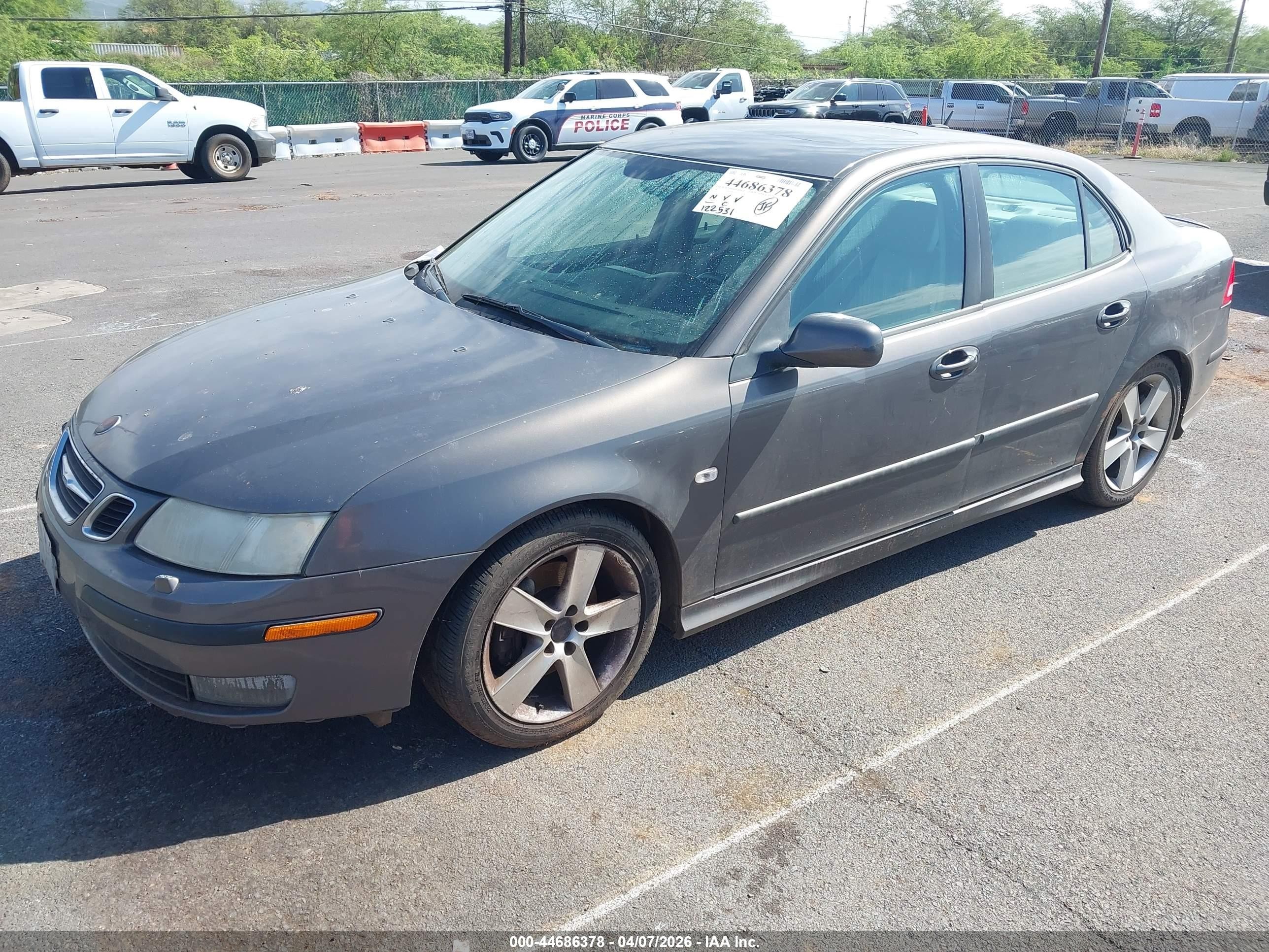 2007 Saab 9-3 Aero Серый vin: YS3FH41U771011196