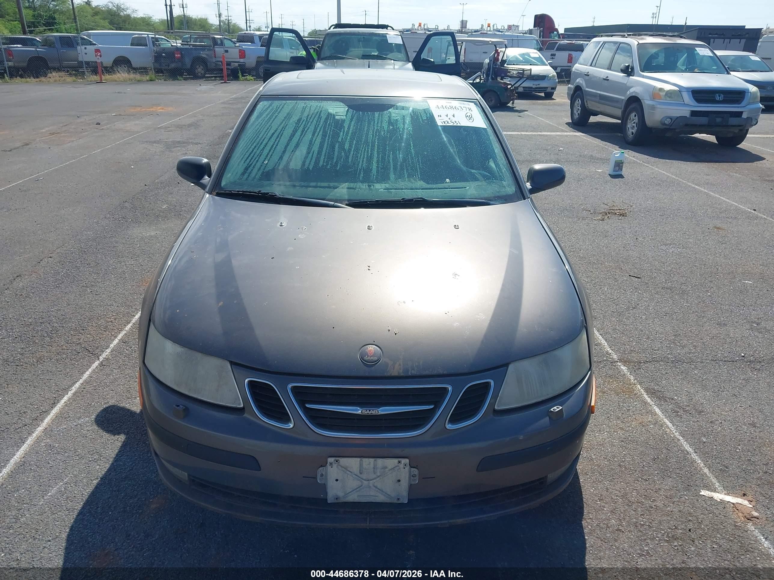 2007 Saab 9-3 Aero Серый vin: YS3FH41U771011196