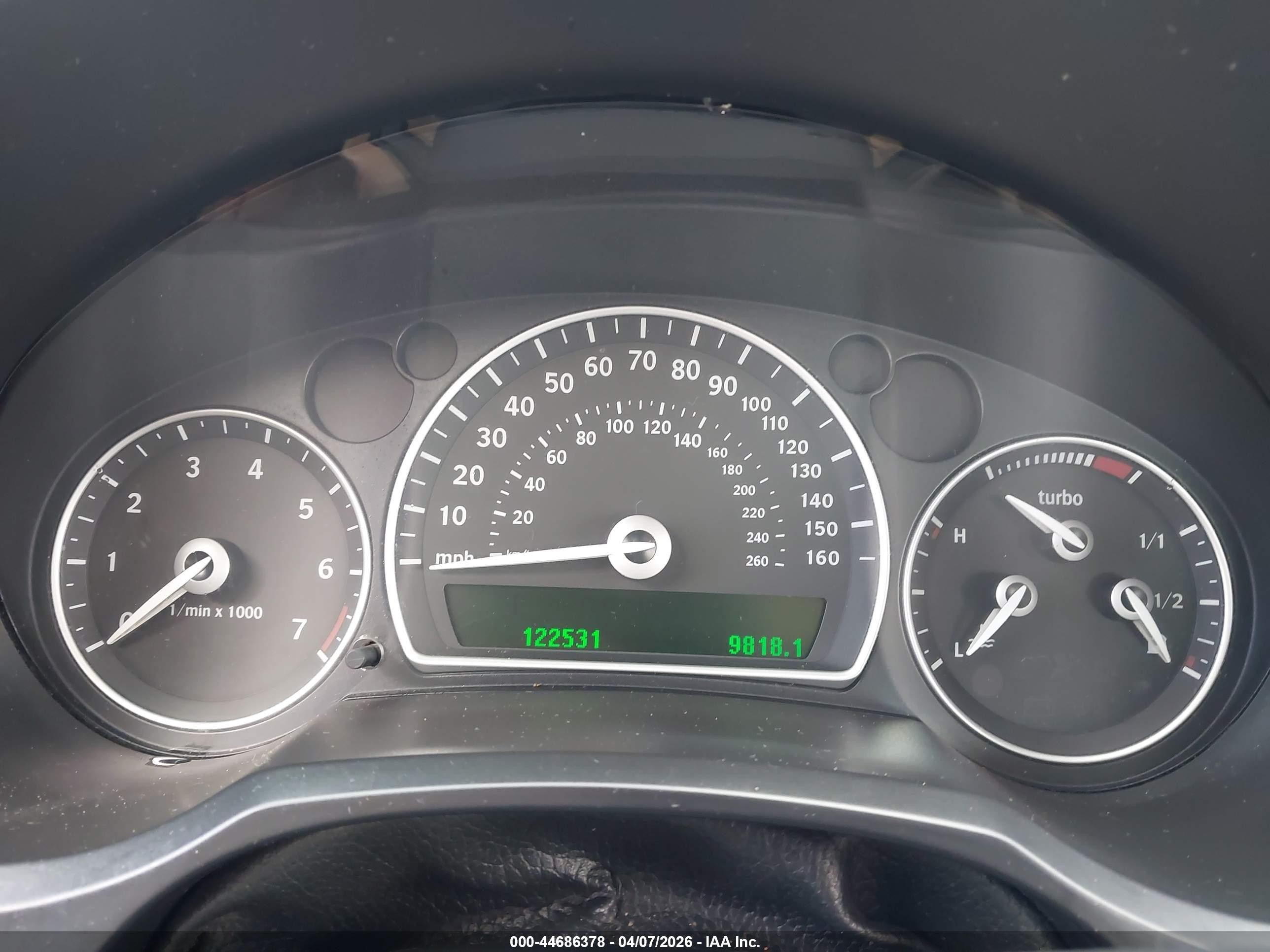 2007 Saab 9-3 Aero Серый vin: YS3FH41U771011196