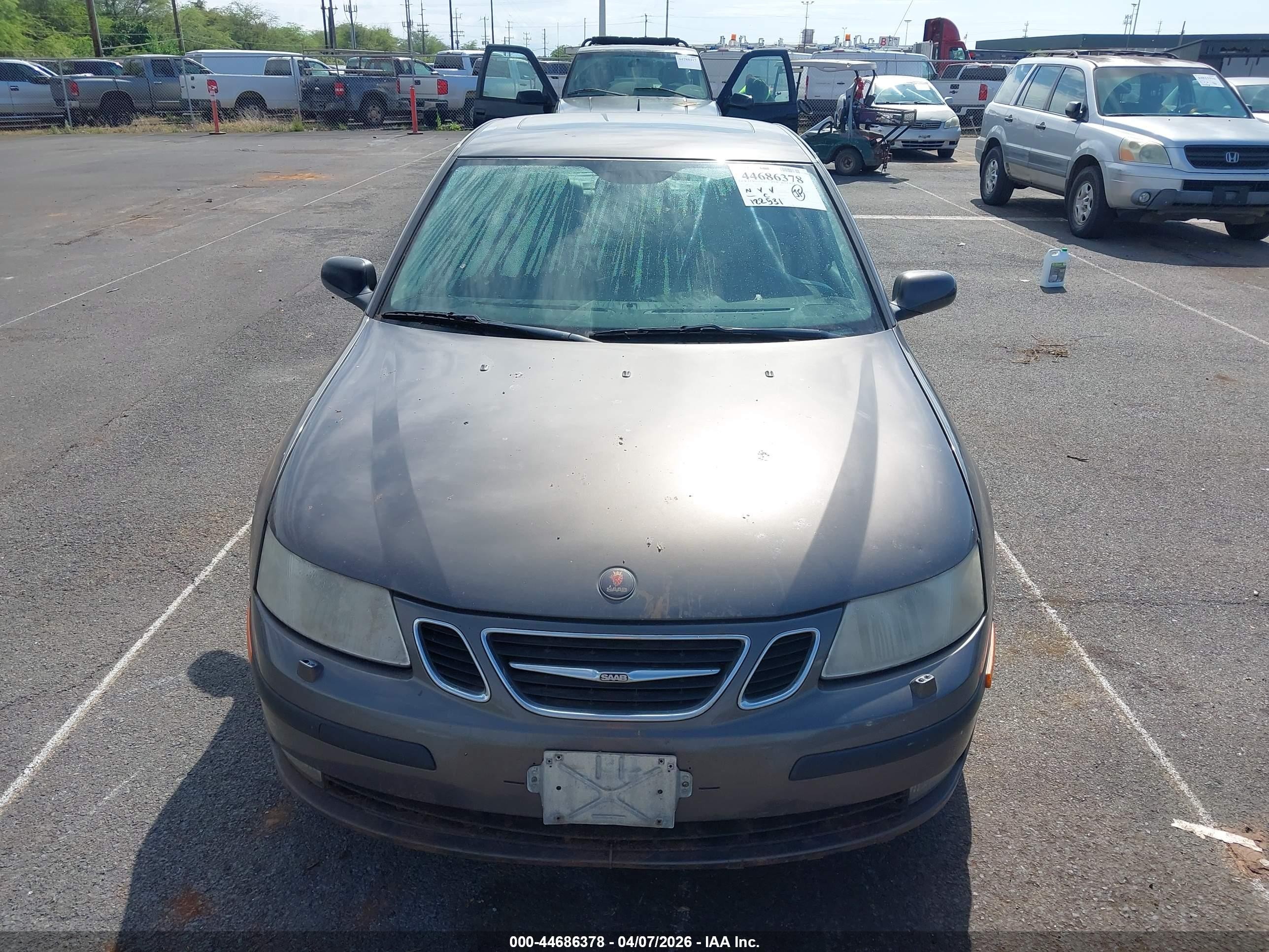 2007 Saab 9-3 Aero Серый vin: YS3FH41U771011196