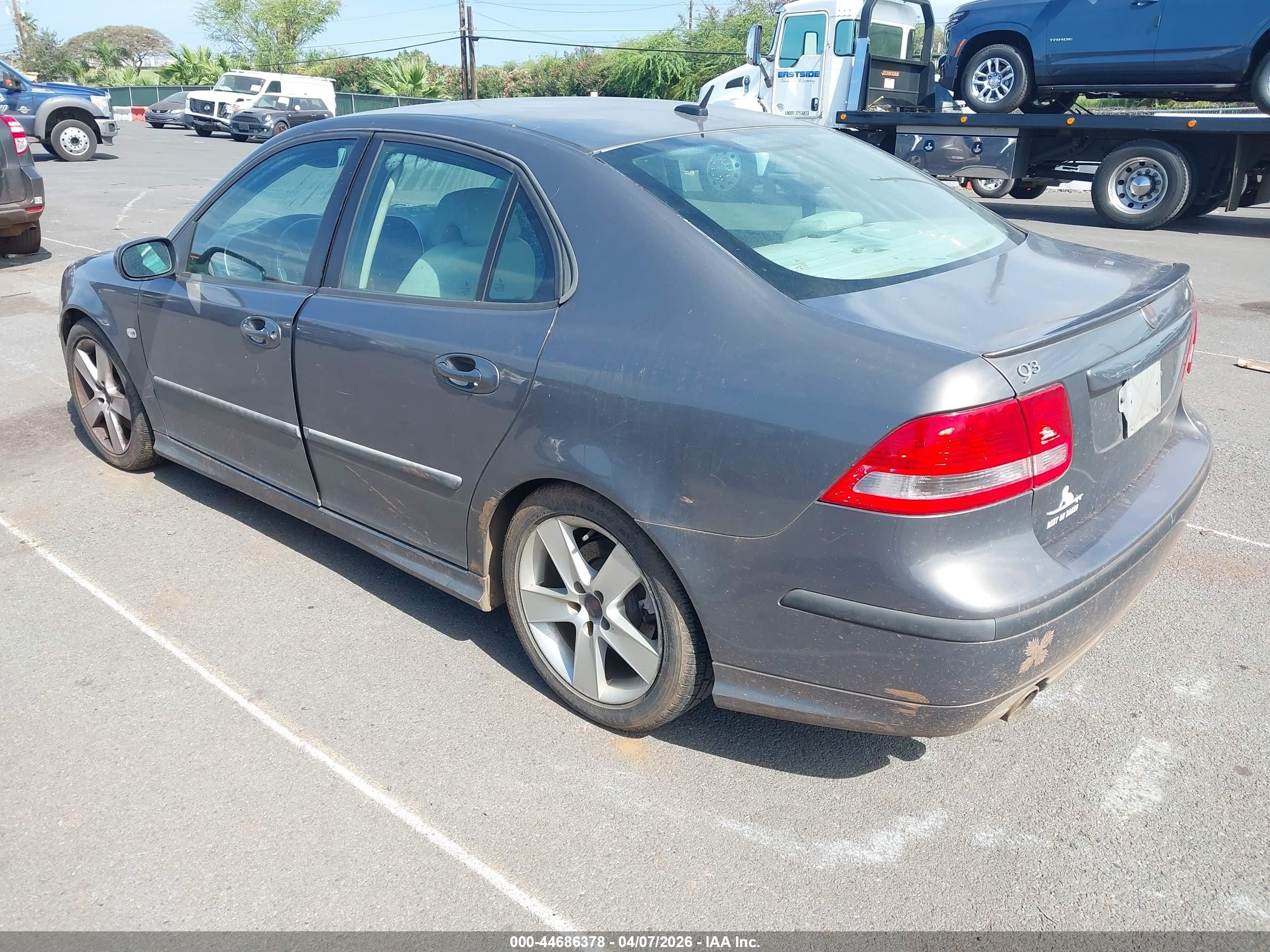 2007 Saab 9-3 Aero Серый vin: YS3FH41U771011196