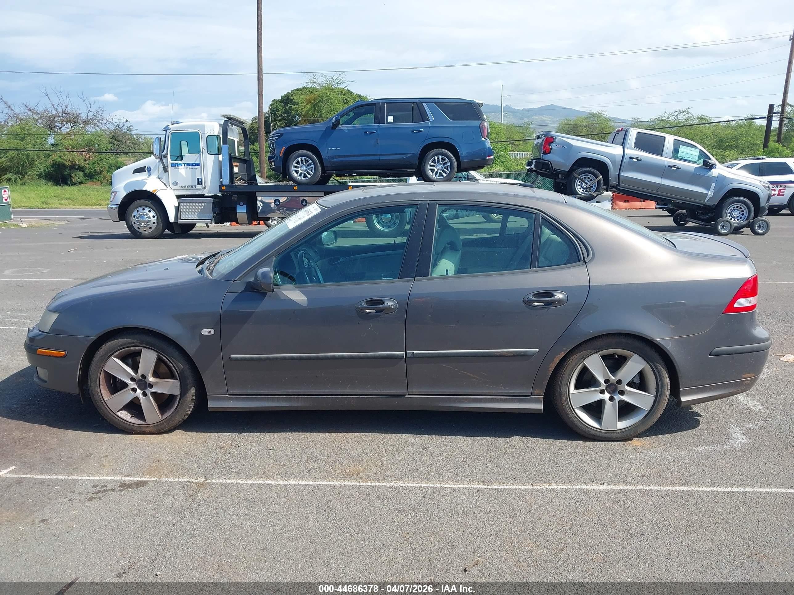 2007 Saab 9-3 Aero Серый vin: YS3FH41U771011196