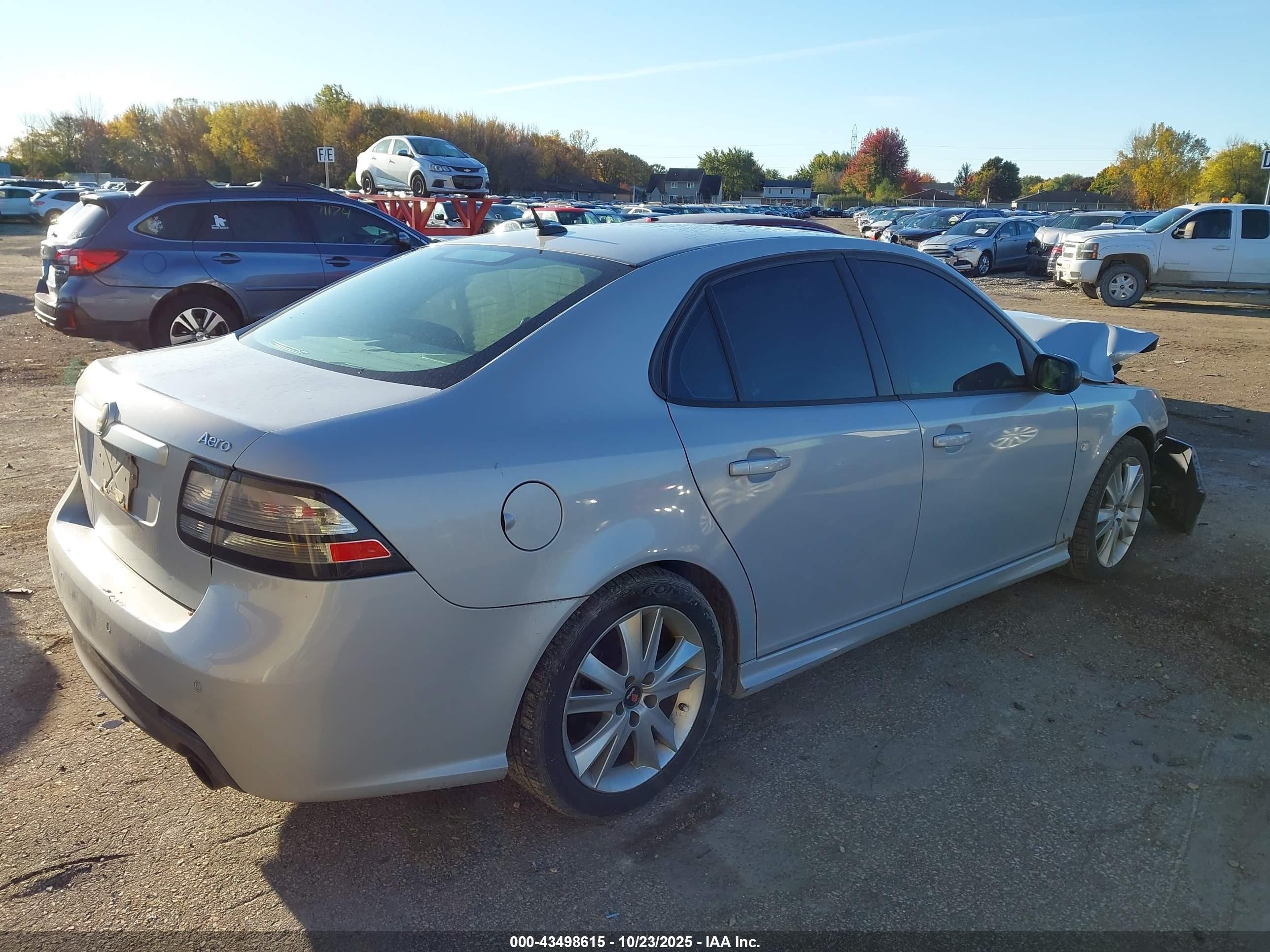 2008 Saab 9-3 Aero Gray vin: YS3FH41UX81102660