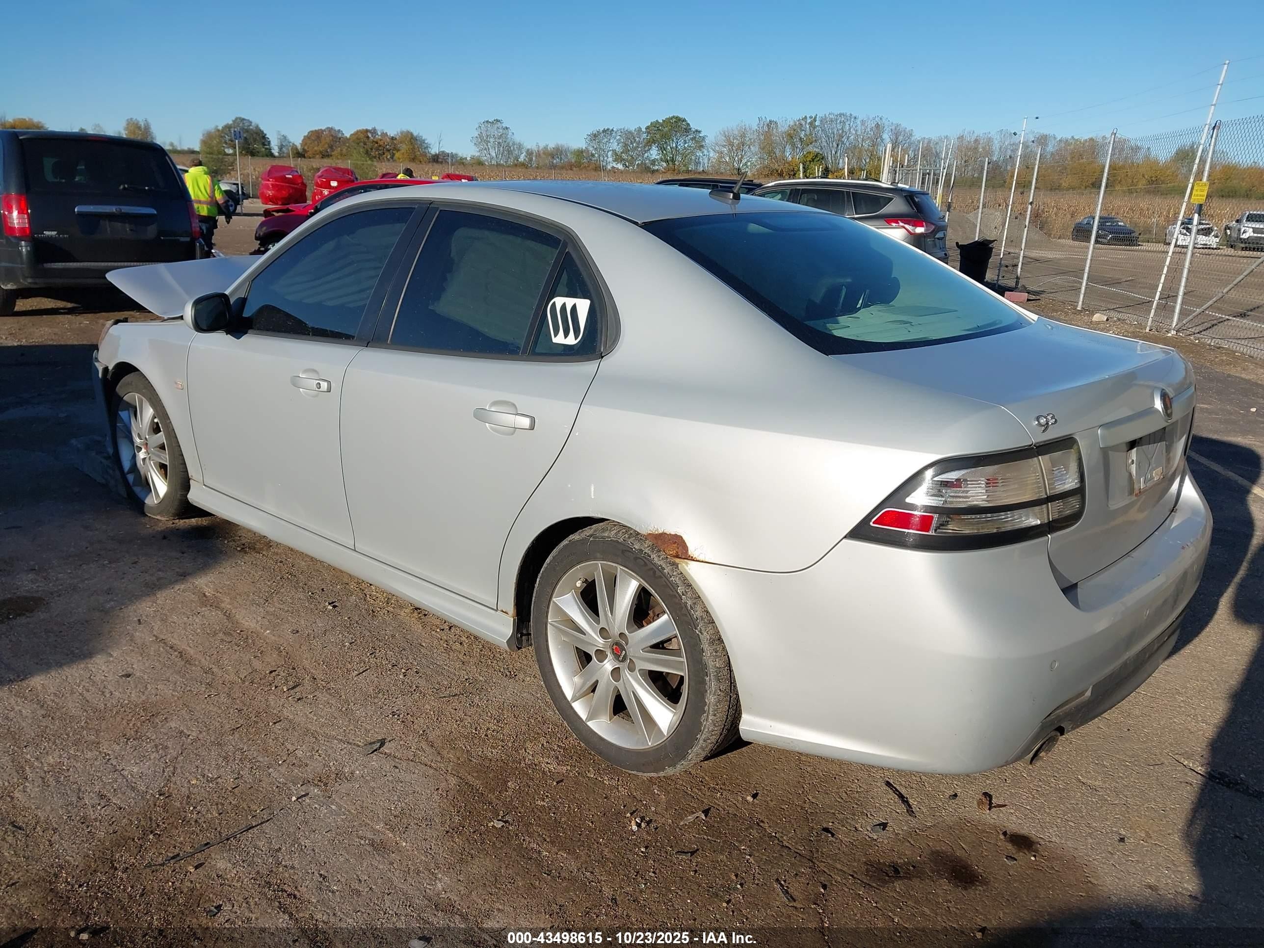 2008 Saab 9-3 Aero Gray vin: YS3FH41UX81102660