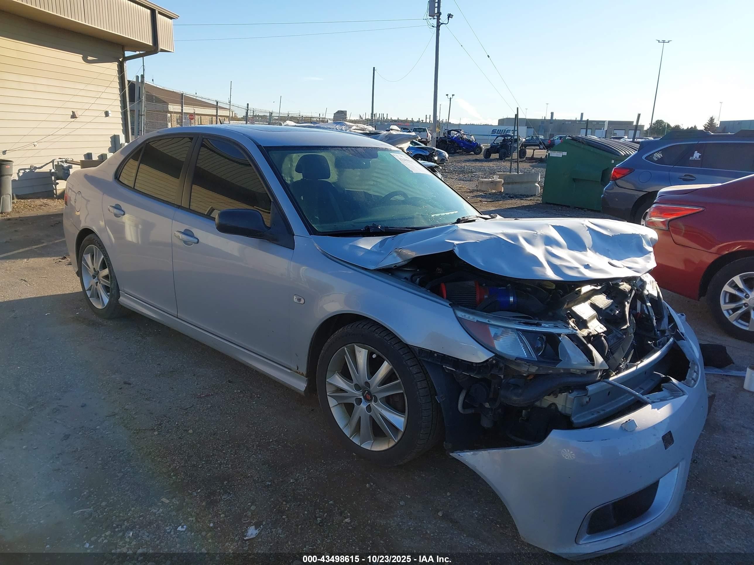 2008 Saab 9-3 Aero Gray vin: YS3FH41UX81102660