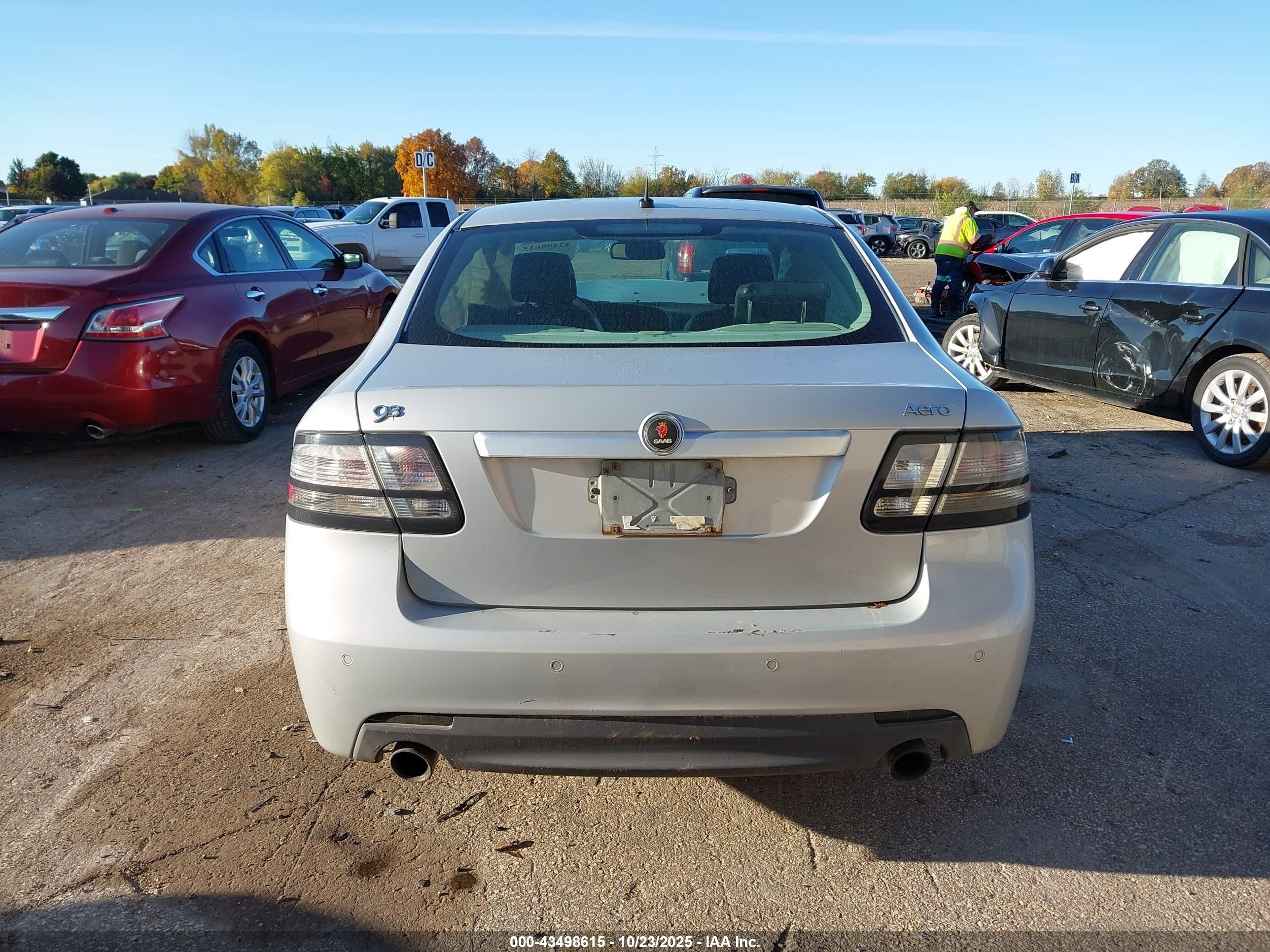 2008 Saab 9-3 Aero Gray vin: YS3FH41UX81102660
