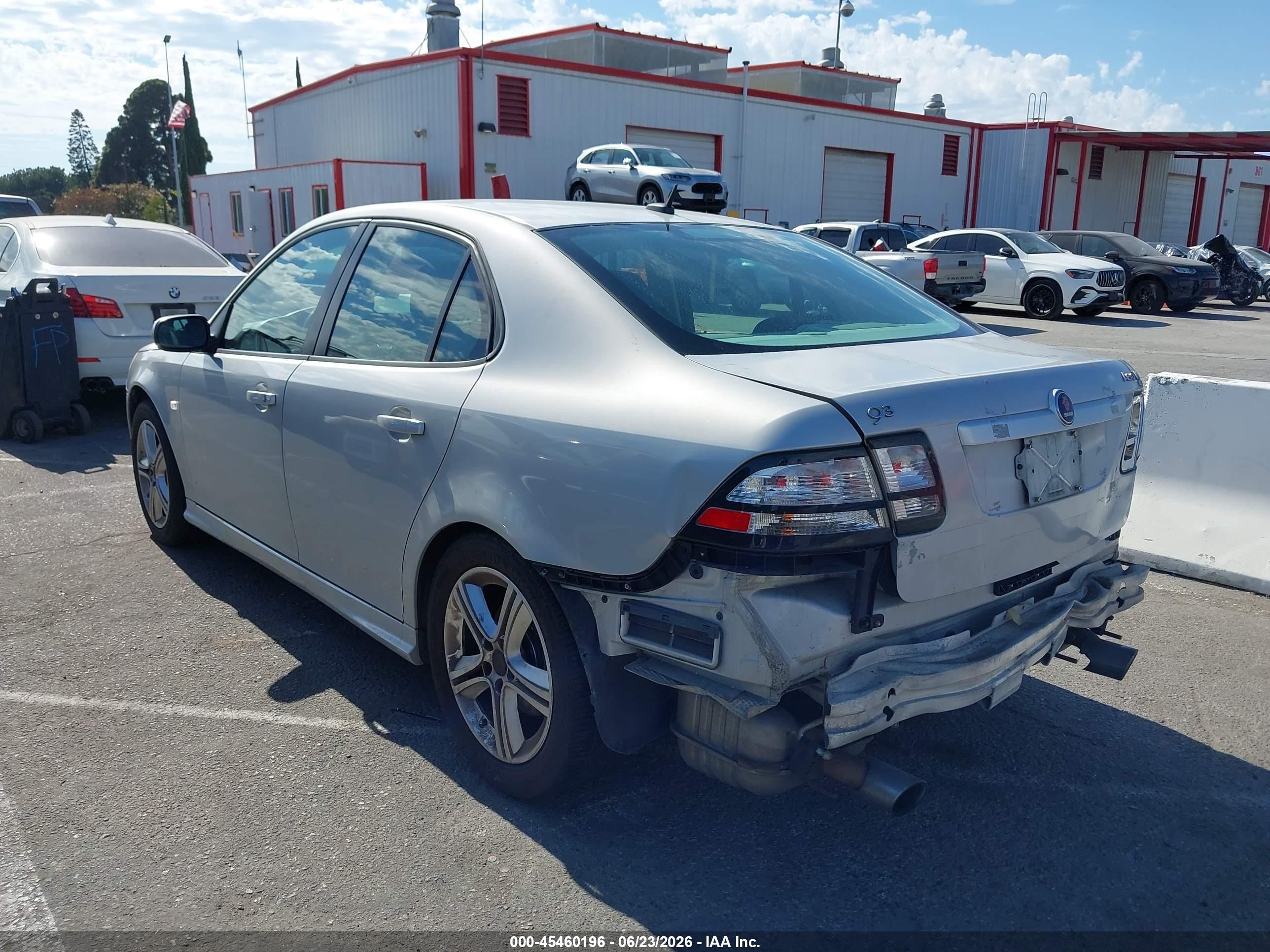 2009 Saab 9-3 Aero Silver vin: YS3FH42R591003384