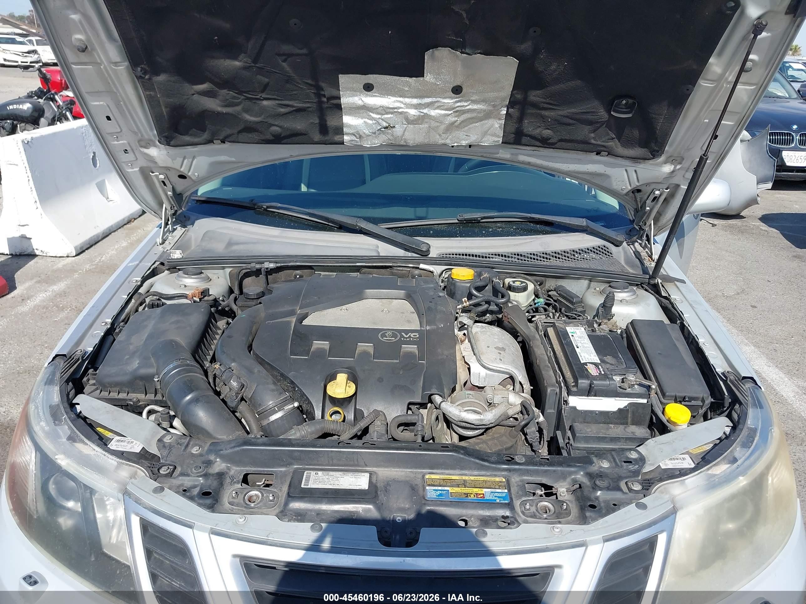 2009 Saab 9-3 Aero Silver vin: YS3FH42R591003384