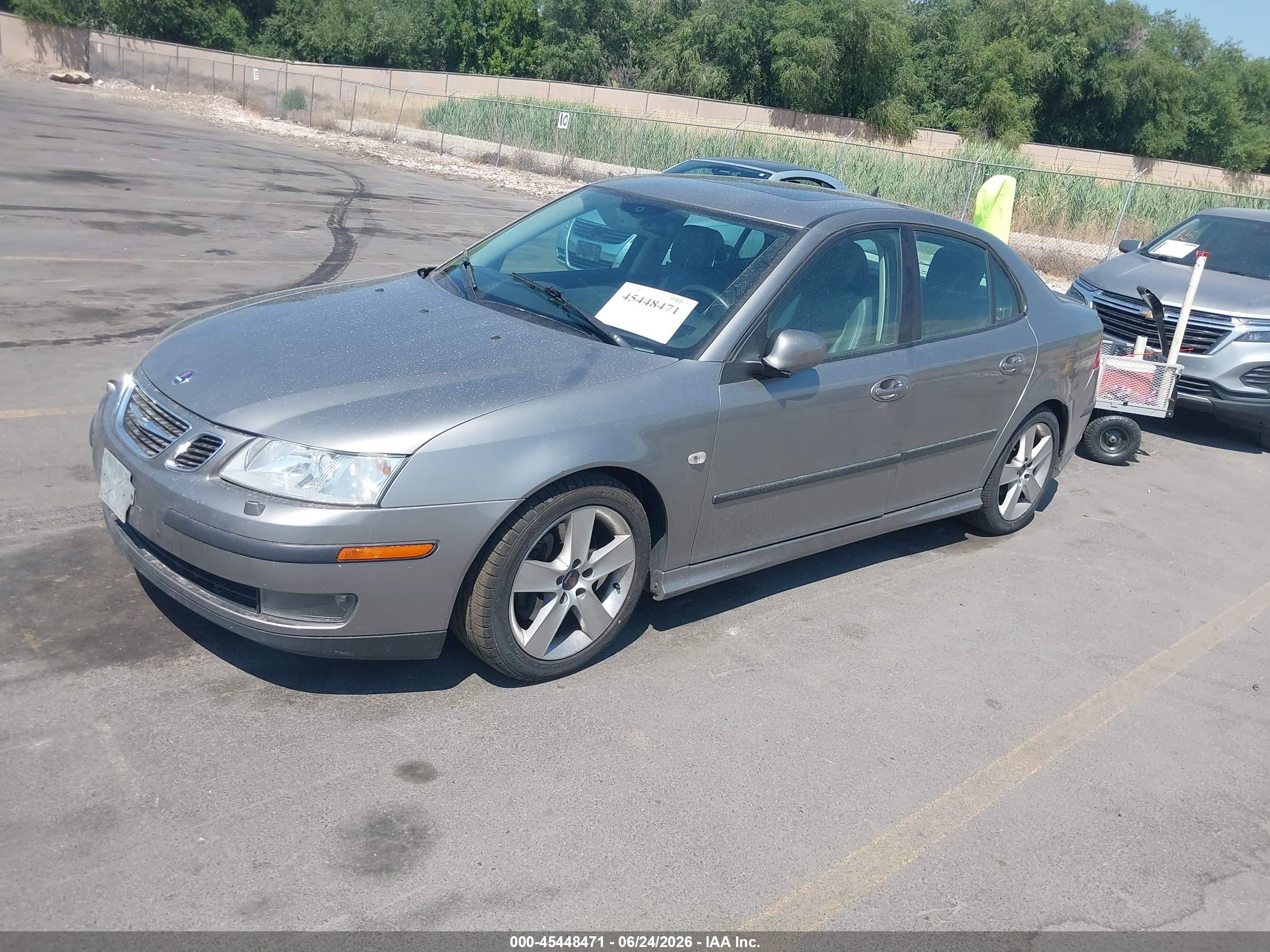 2006 Saab 9-3 Aero Silver vin: YS3FH46U761142104