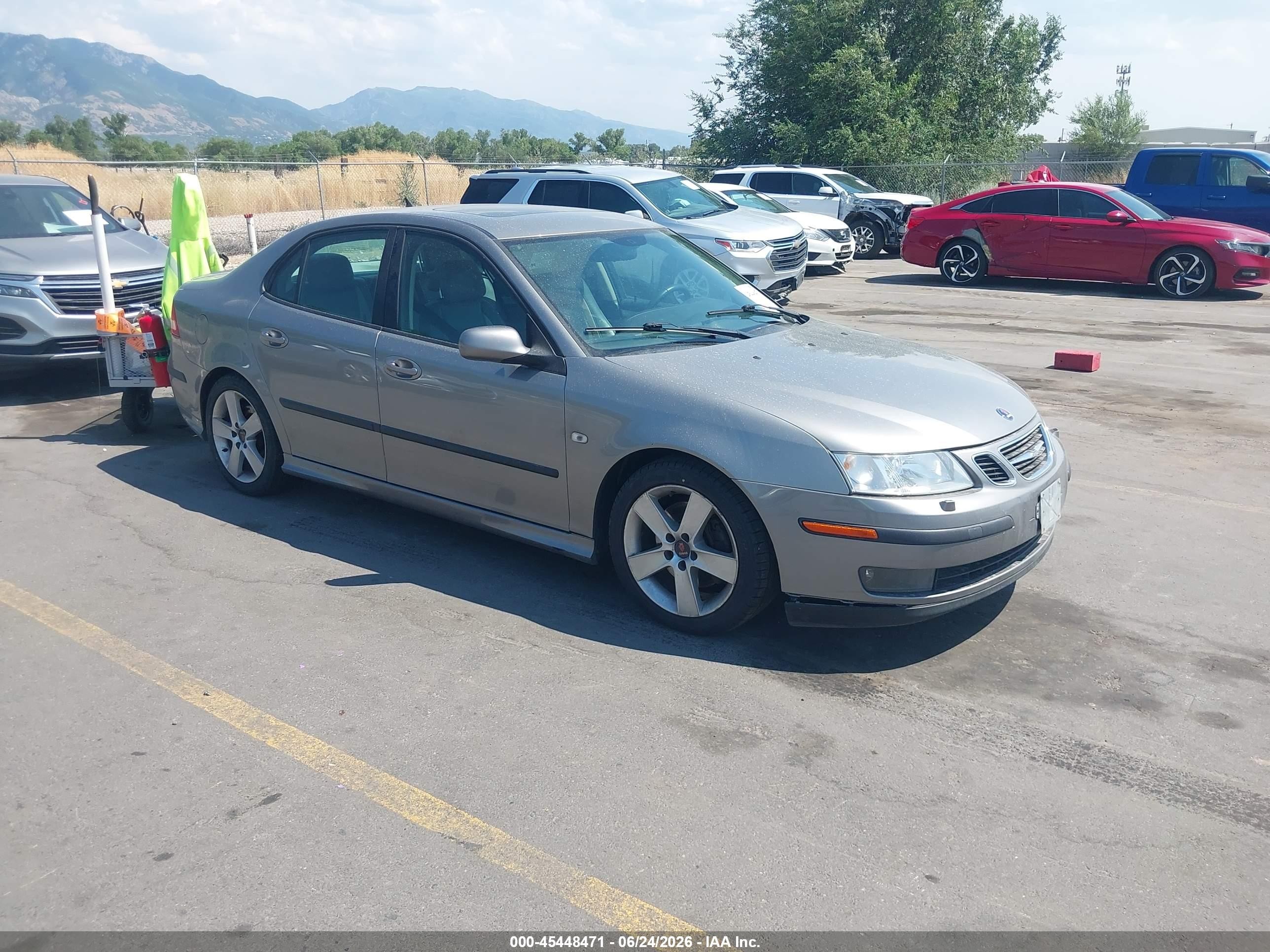 2006 Saab 9-3 Aero Silver vin: YS3FH46U761142104