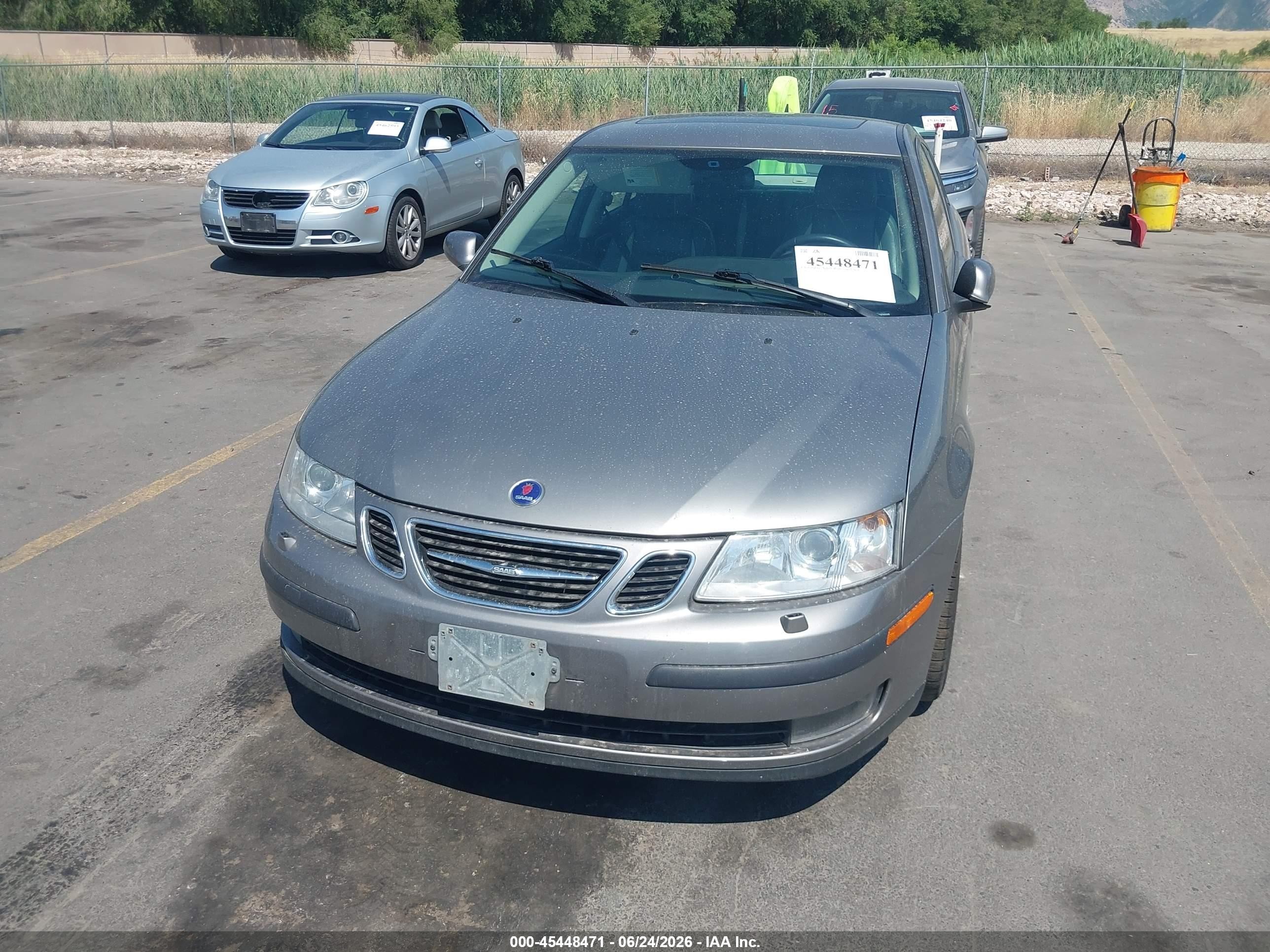 2006 Saab 9-3 Aero Silver vin: YS3FH46U761142104