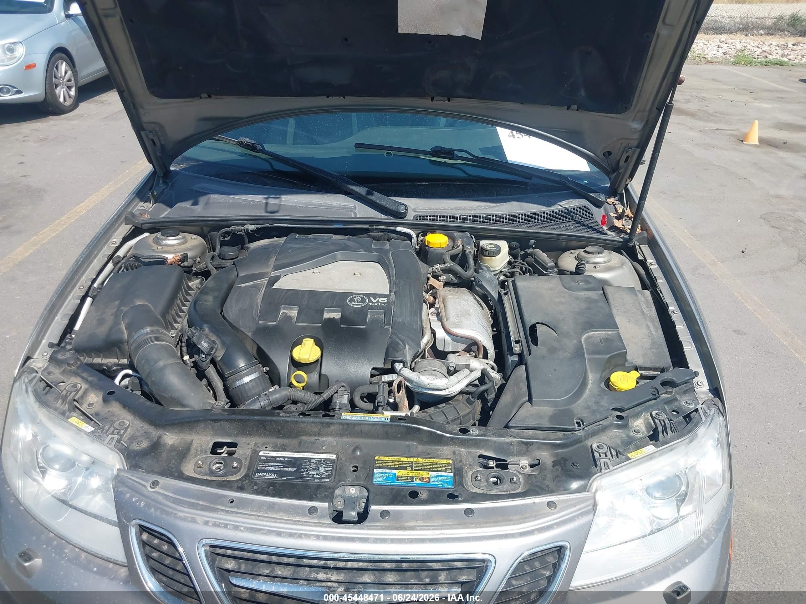 2006 Saab 9-3 Aero Silver vin: YS3FH46U761142104