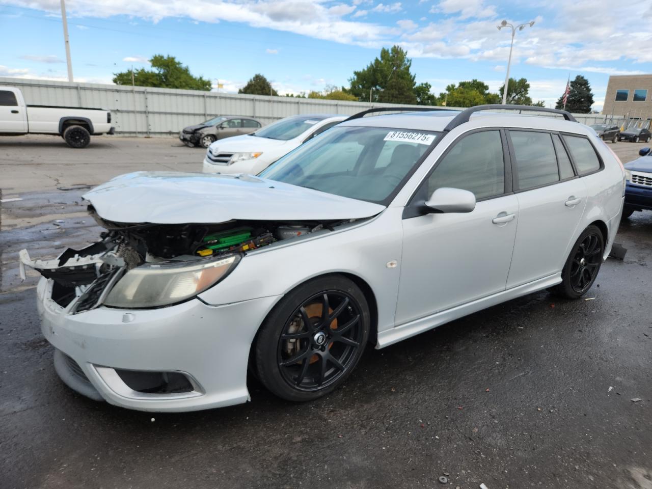 2008 Saab 9-3 Aero Silver vin: YS3FH51U081100423