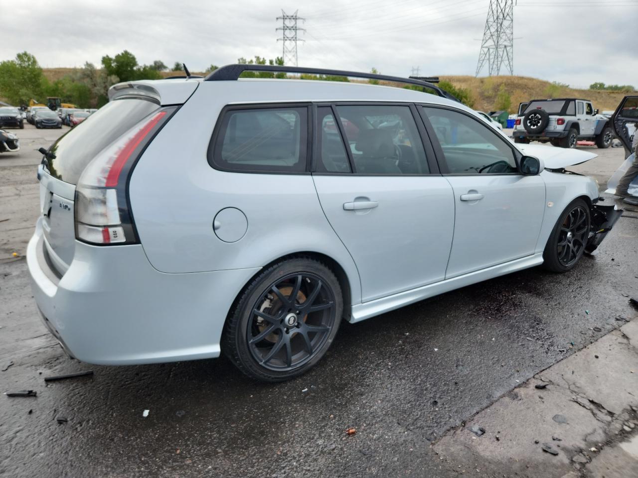 2008 Saab 9-3 Aero Silver vin: YS3FH51U081100423