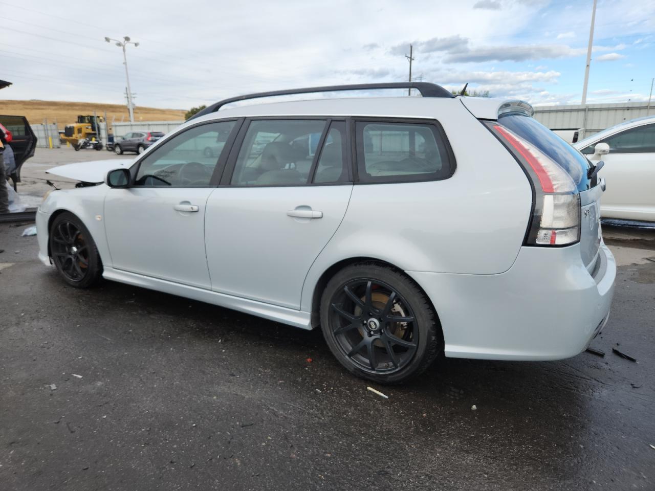 2008 Saab 9-3 Aero Silver vin: YS3FH51U081100423