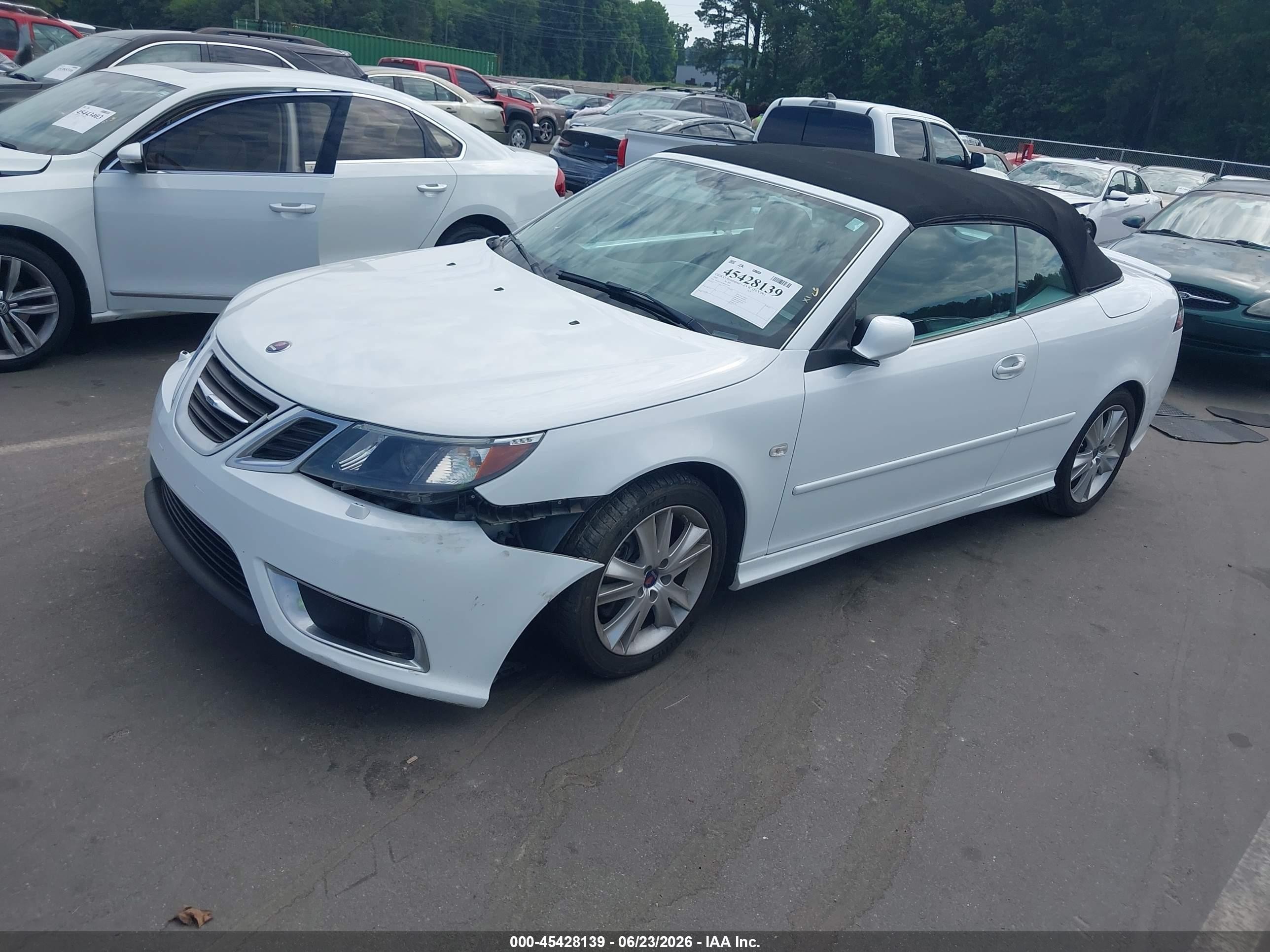 2008 Saab 9-3 Aero White vin: YS3FH71U286001309