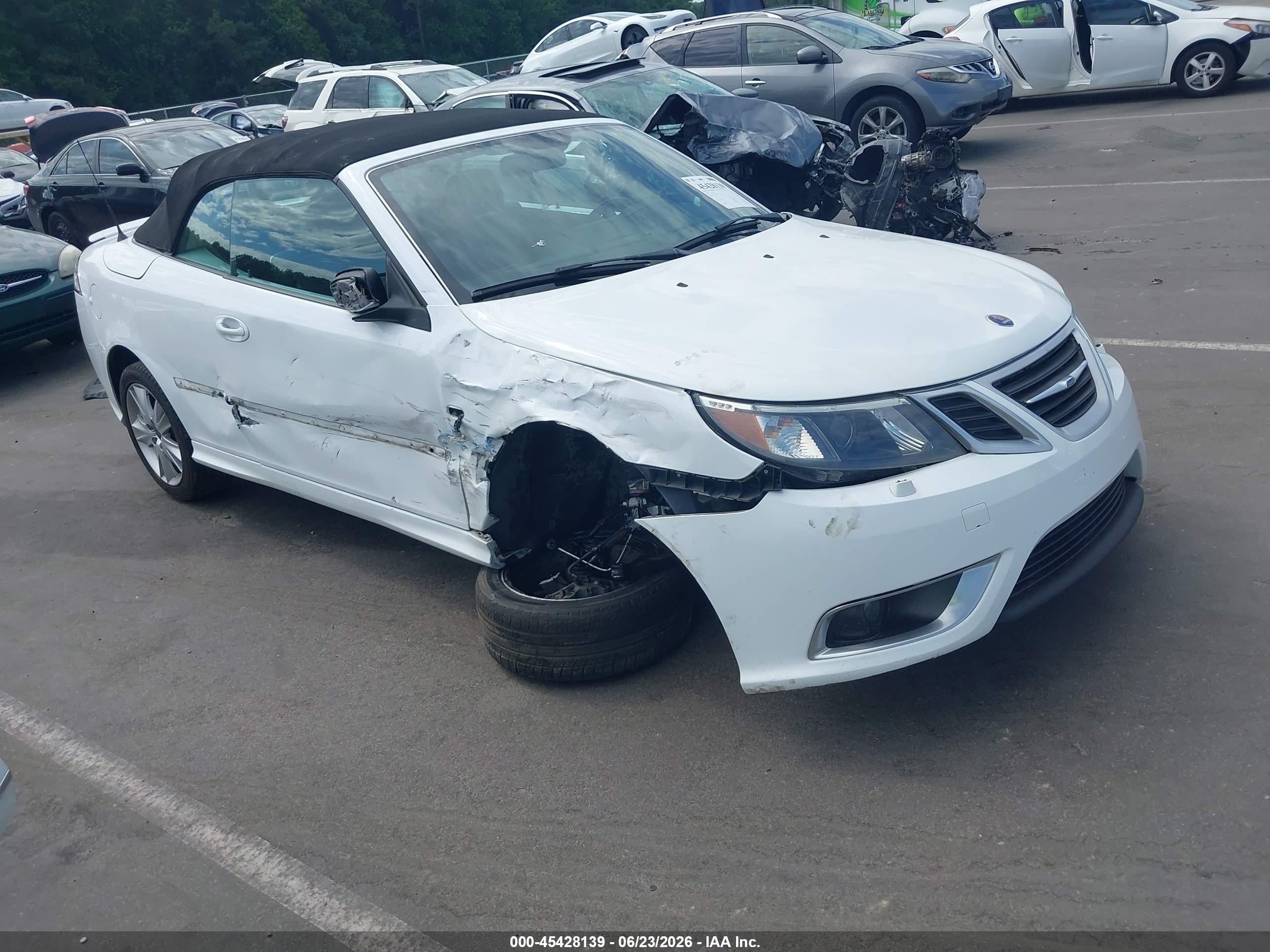 2008 Saab 9-3 Aero White vin: YS3FH71U286001309