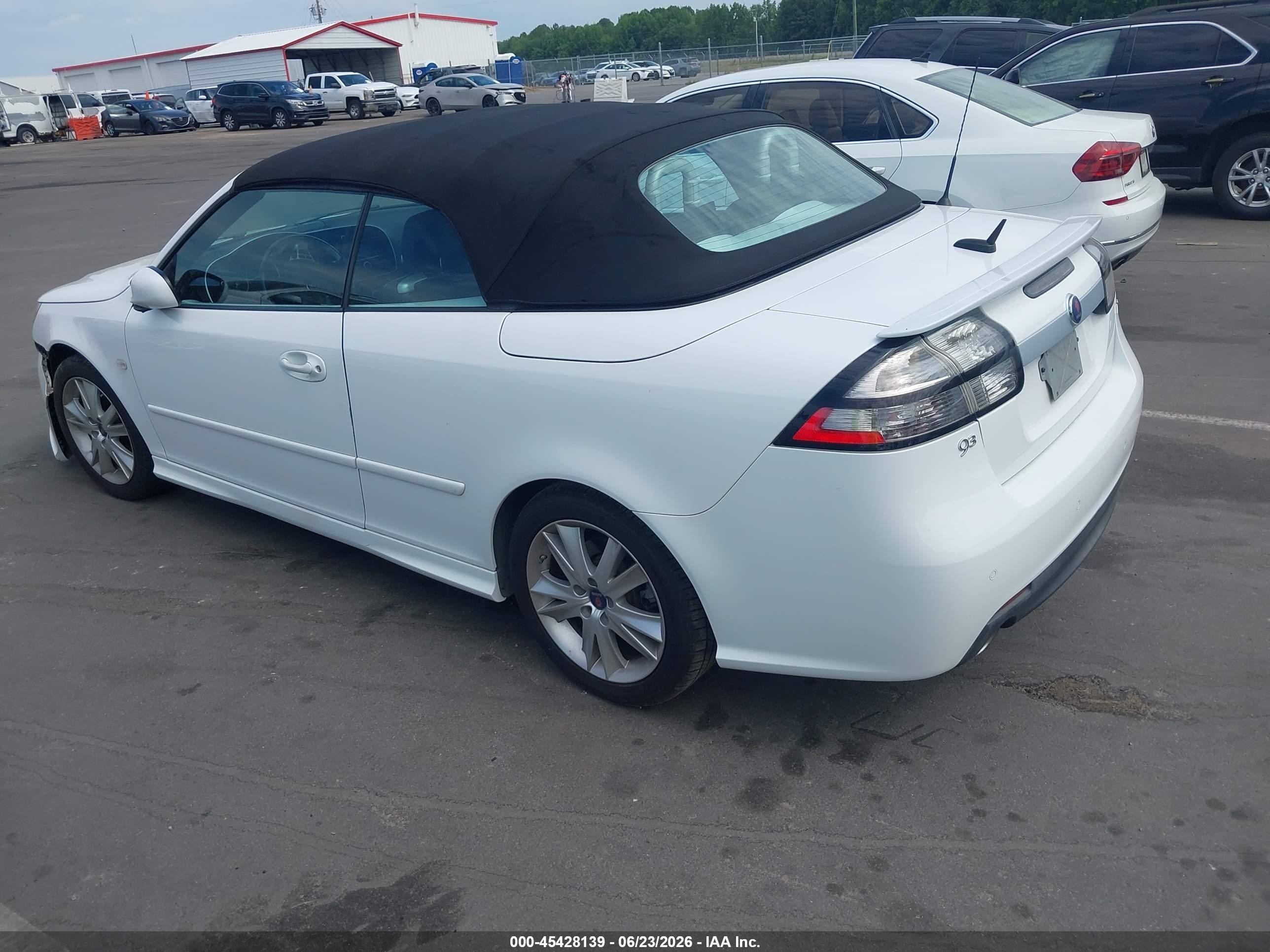 2008 Saab 9-3 Aero White vin: YS3FH71U286001309