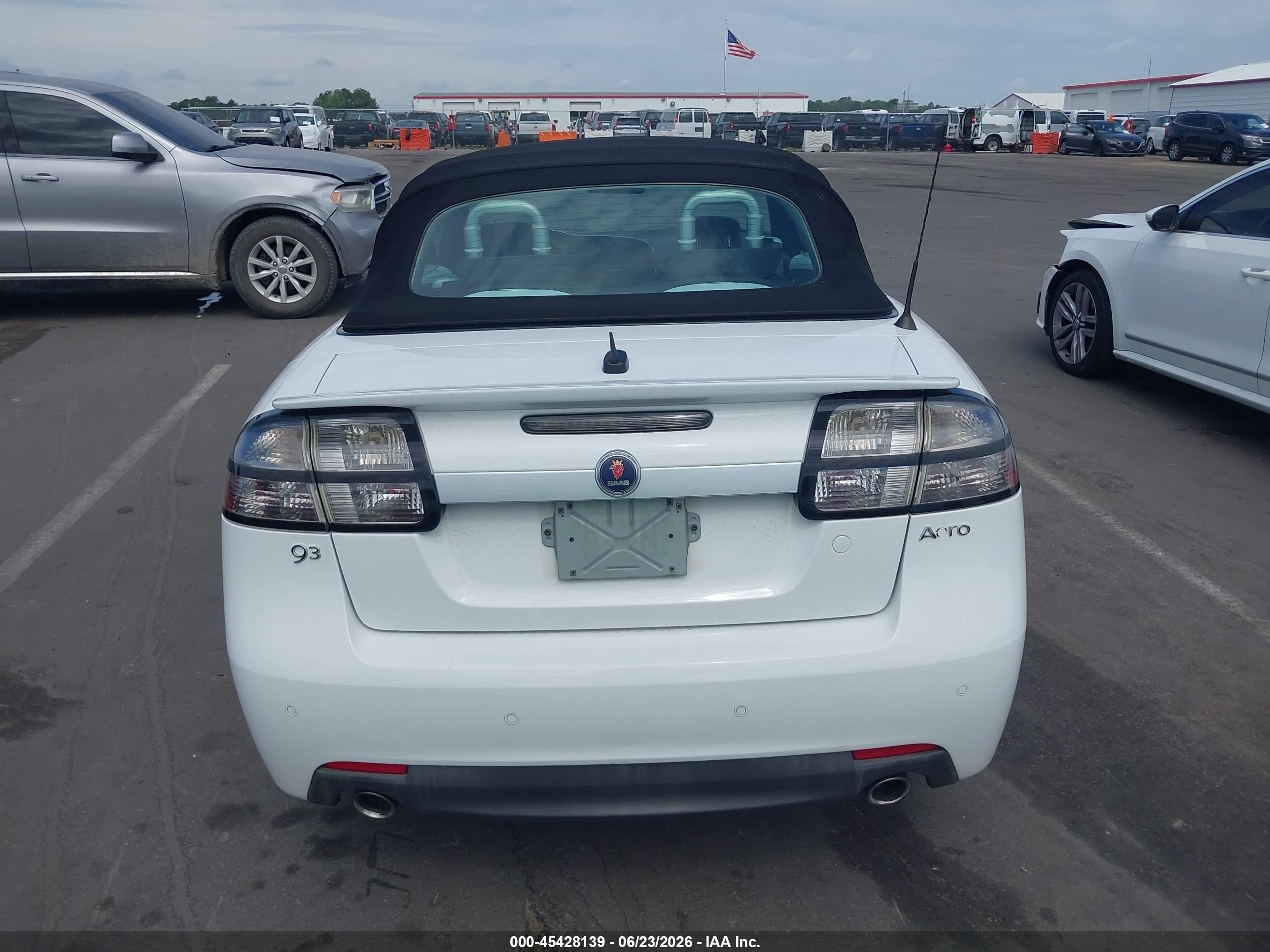 2008 Saab 9-3 Aero White vin: YS3FH71U286001309