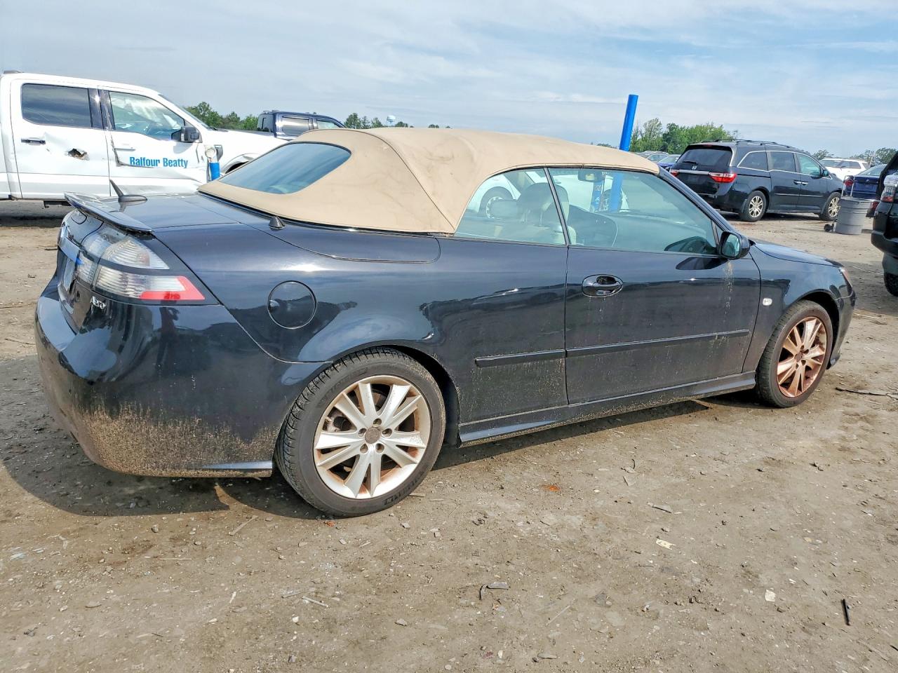 2008 Saab 9-3 Aero Black vin: YS3FH71U886002237