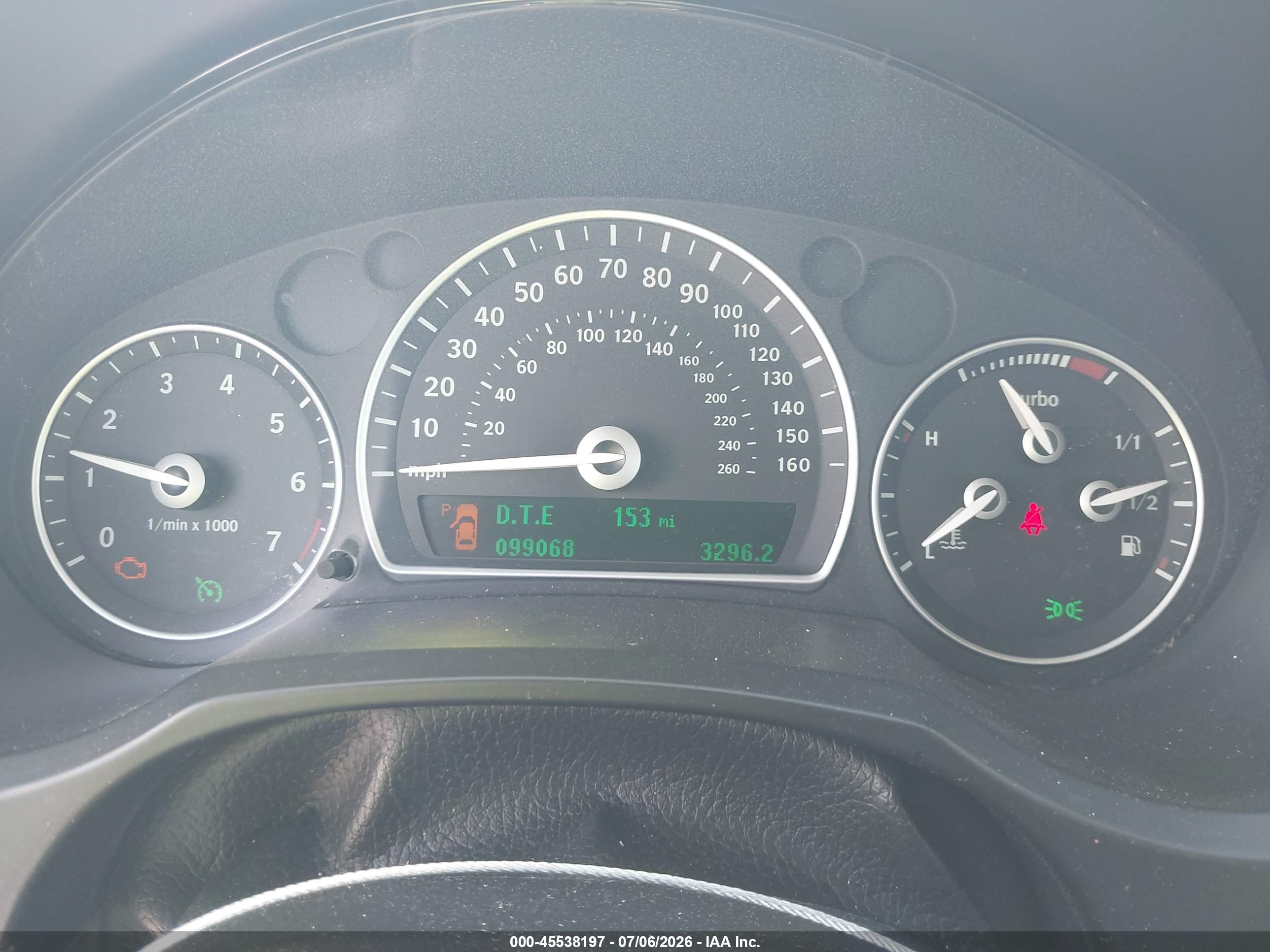 2007 Saab 9-3 Aero Синий vin: YS3FH71U976002181